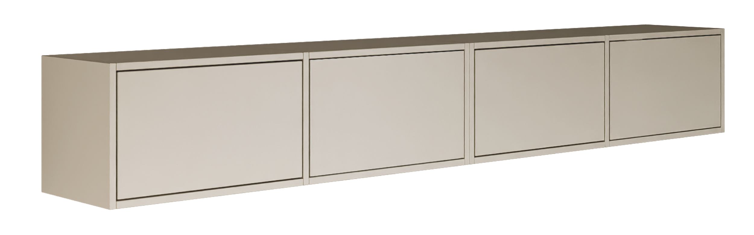 Hängender RTV-Schrank Framme mit vier Klappen, 200 cm, Kaschmir