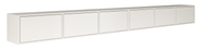 Hängender TV-Schrank Framme mit sechs Klappen, 300 cm, weiß