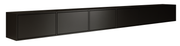 Hängender TV-Schrank Framme mit sechs Klappen, 300 cm, schwarz