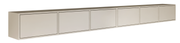 Hängender TV-Schrank Framme mit sechs Klappen, 300 cm, Kaschmir