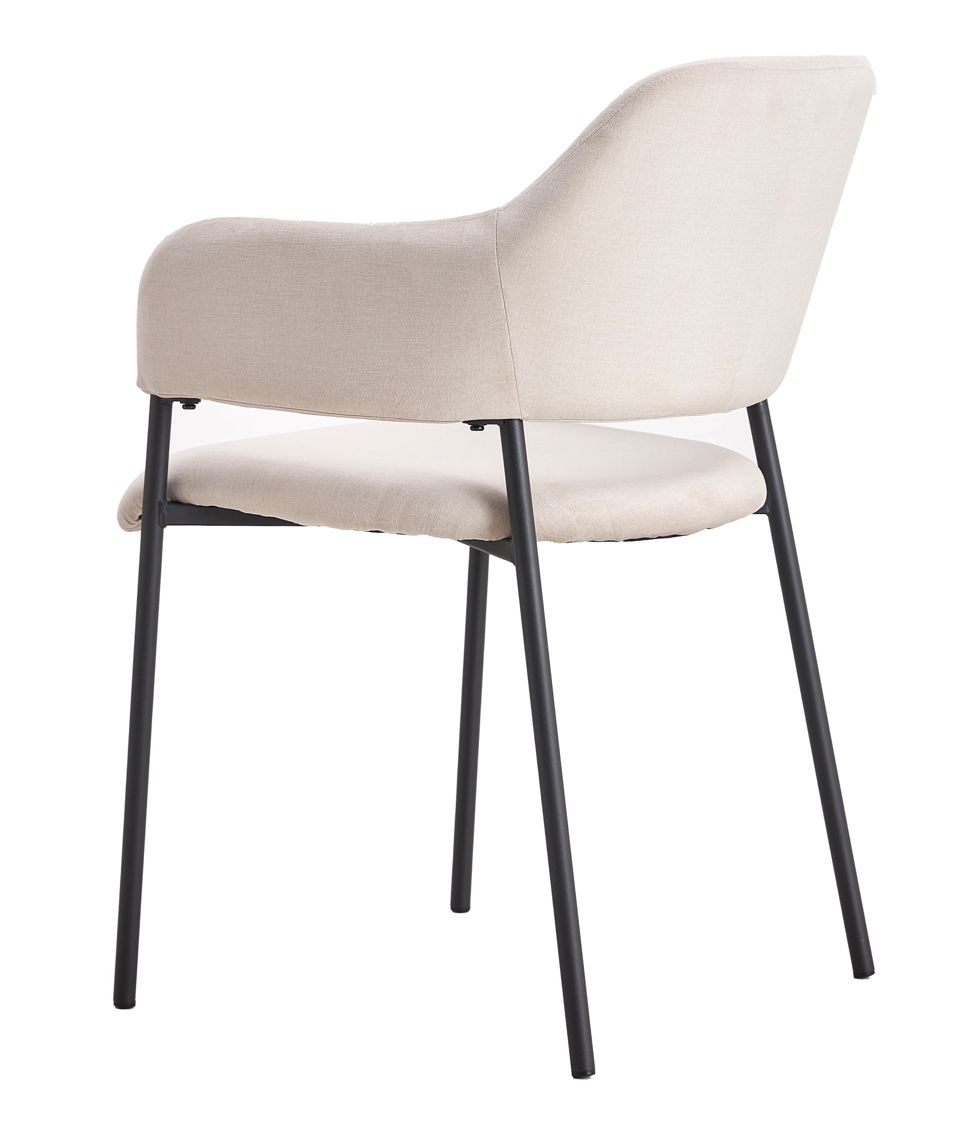 Gepolsterter Stuhl mit Armlehnen Azhai in Grau-Beige
