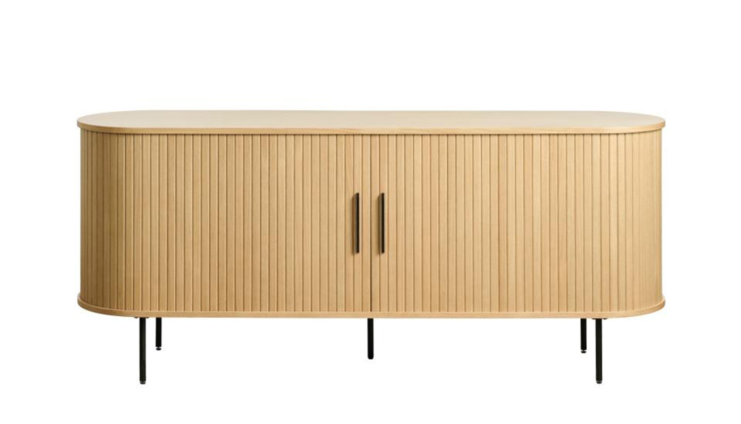 Kommode Gativel Lamellen 180 cm natürliche Eiche