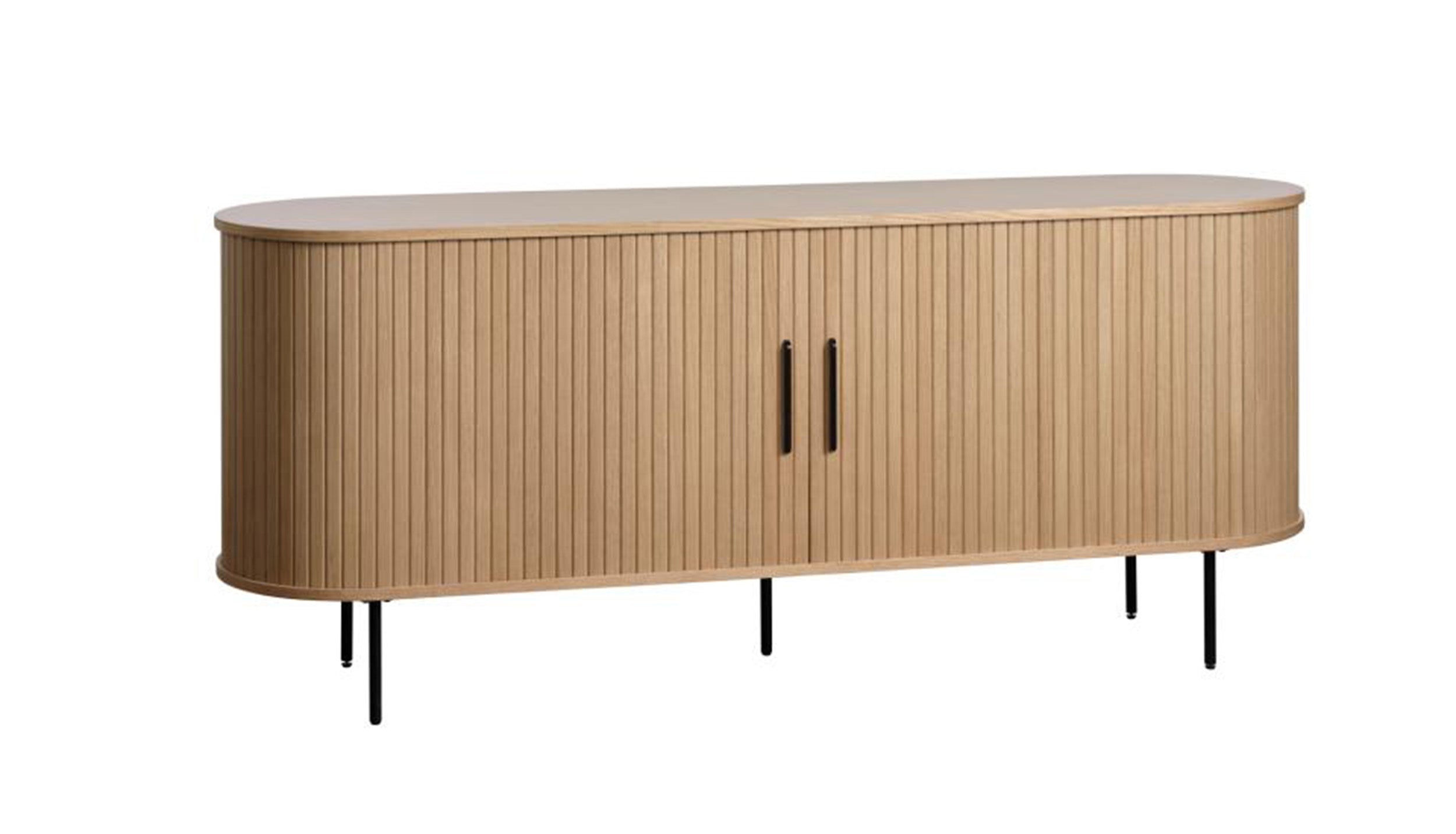 Kommode Gativel Lamellen 180 cm natürliche Eiche