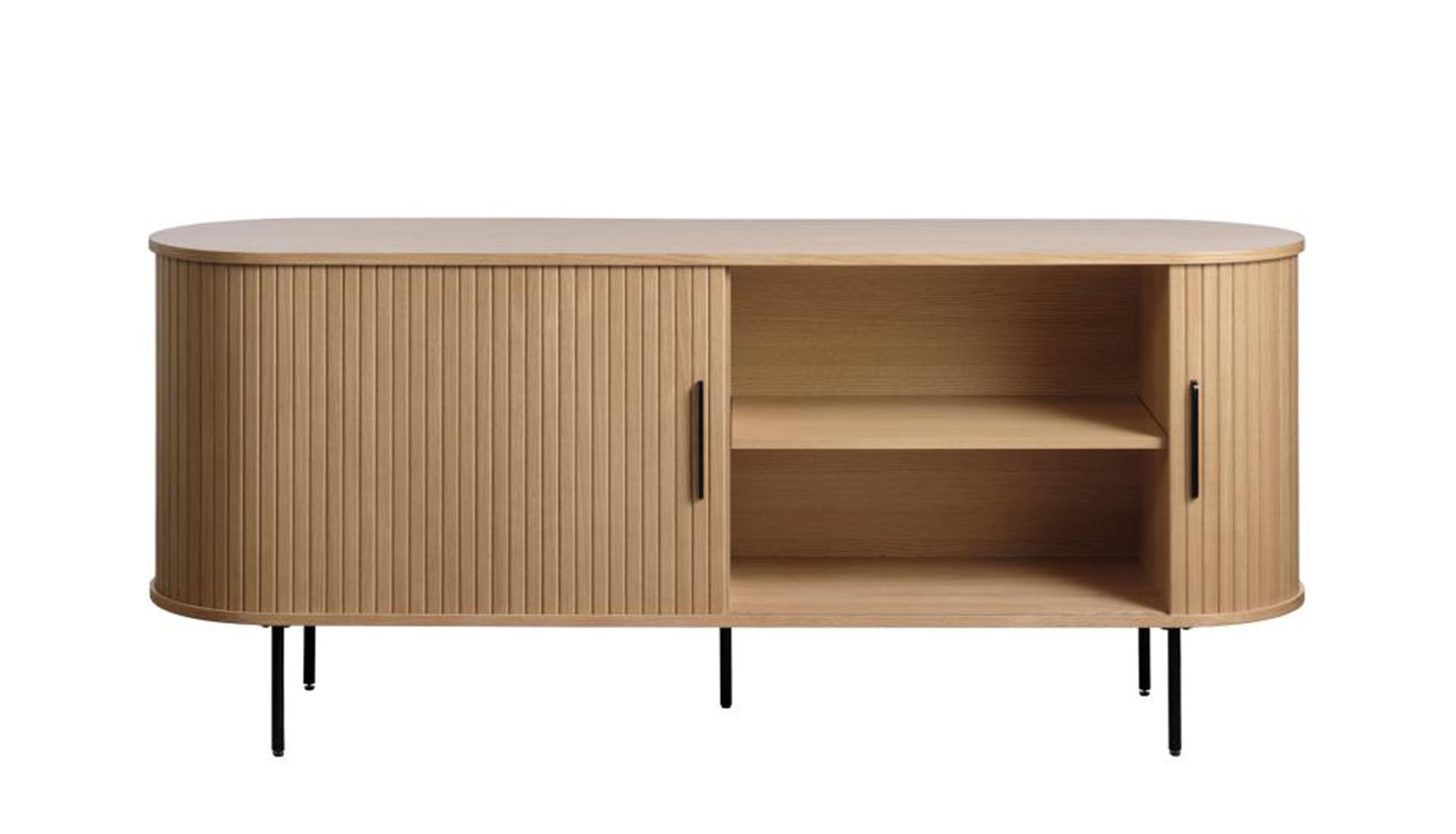 Kommode Gativel Lamellen 180 cm natürliche Eiche