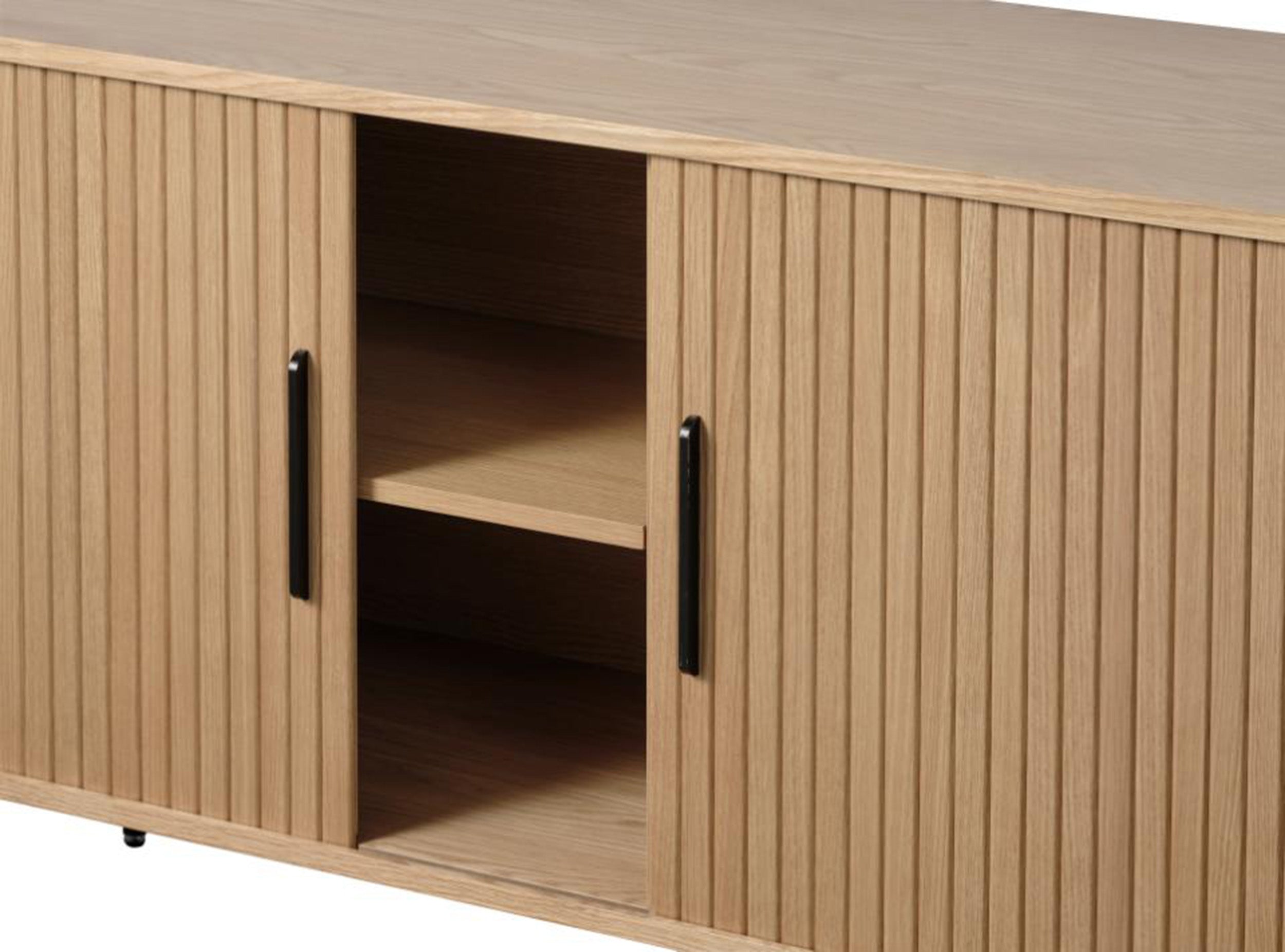 Kommode Gativel Lamellen 180 cm natürliche Eiche