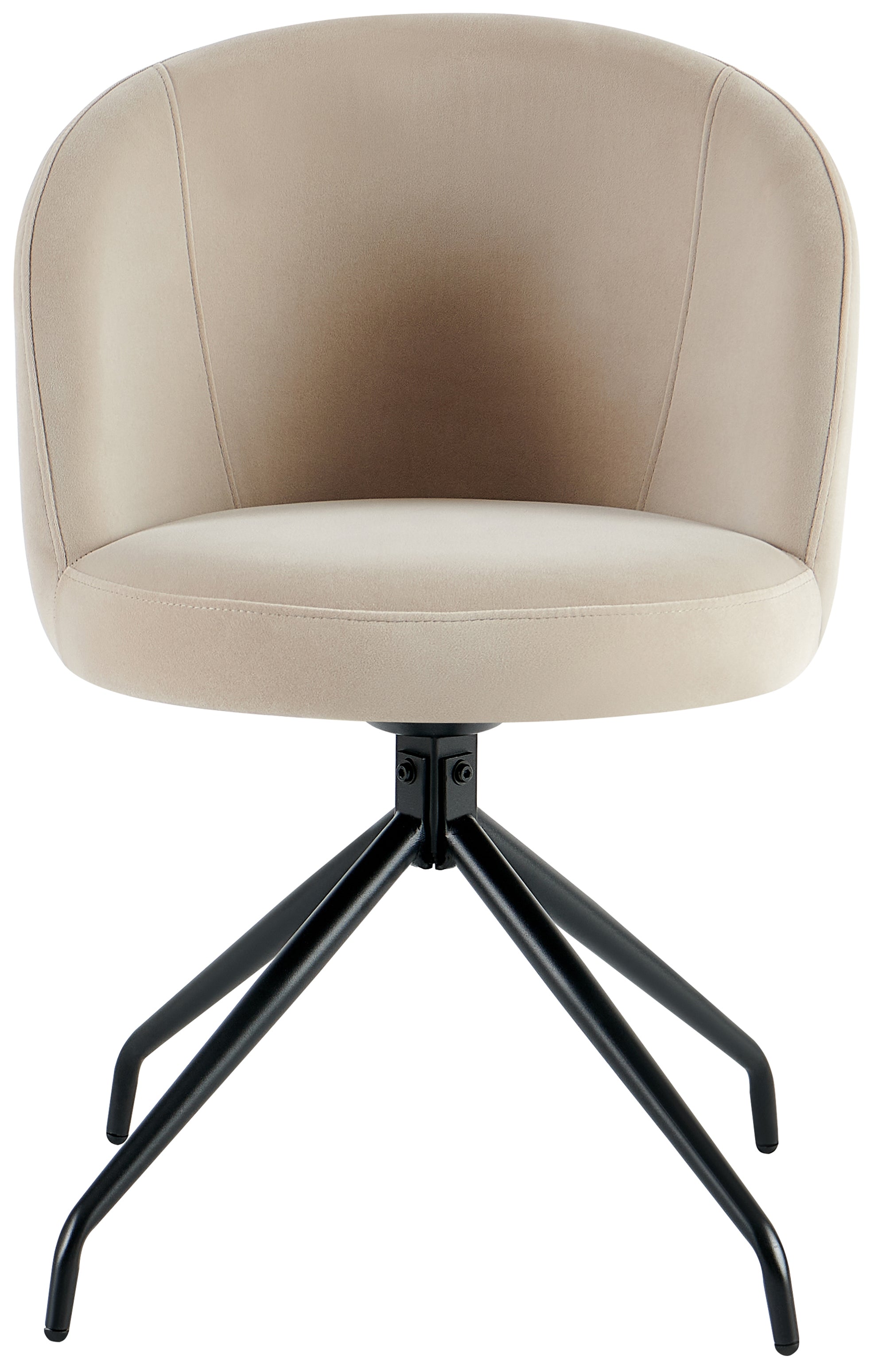 Bezugdrehstuhl für das Esszimmer Virella, beige Samt