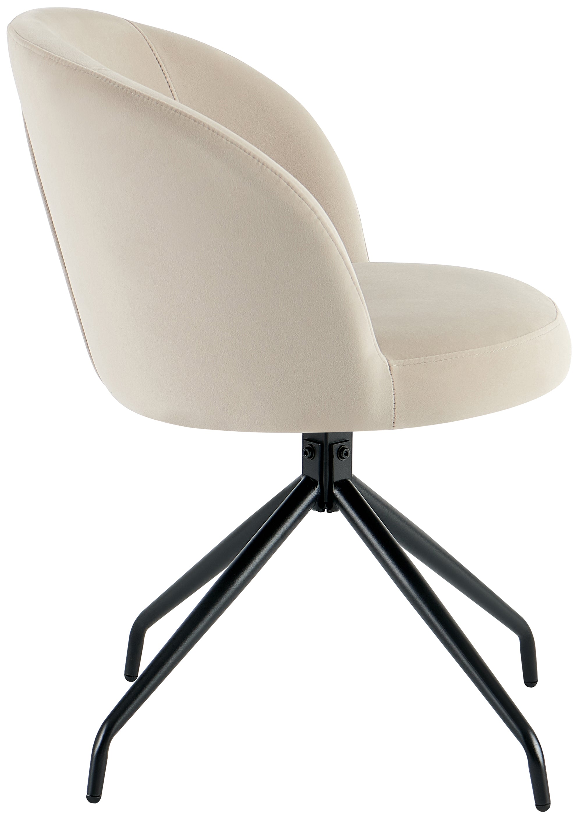 Bezugdrehstuhl für das Esszimmer Virella, beige Samt