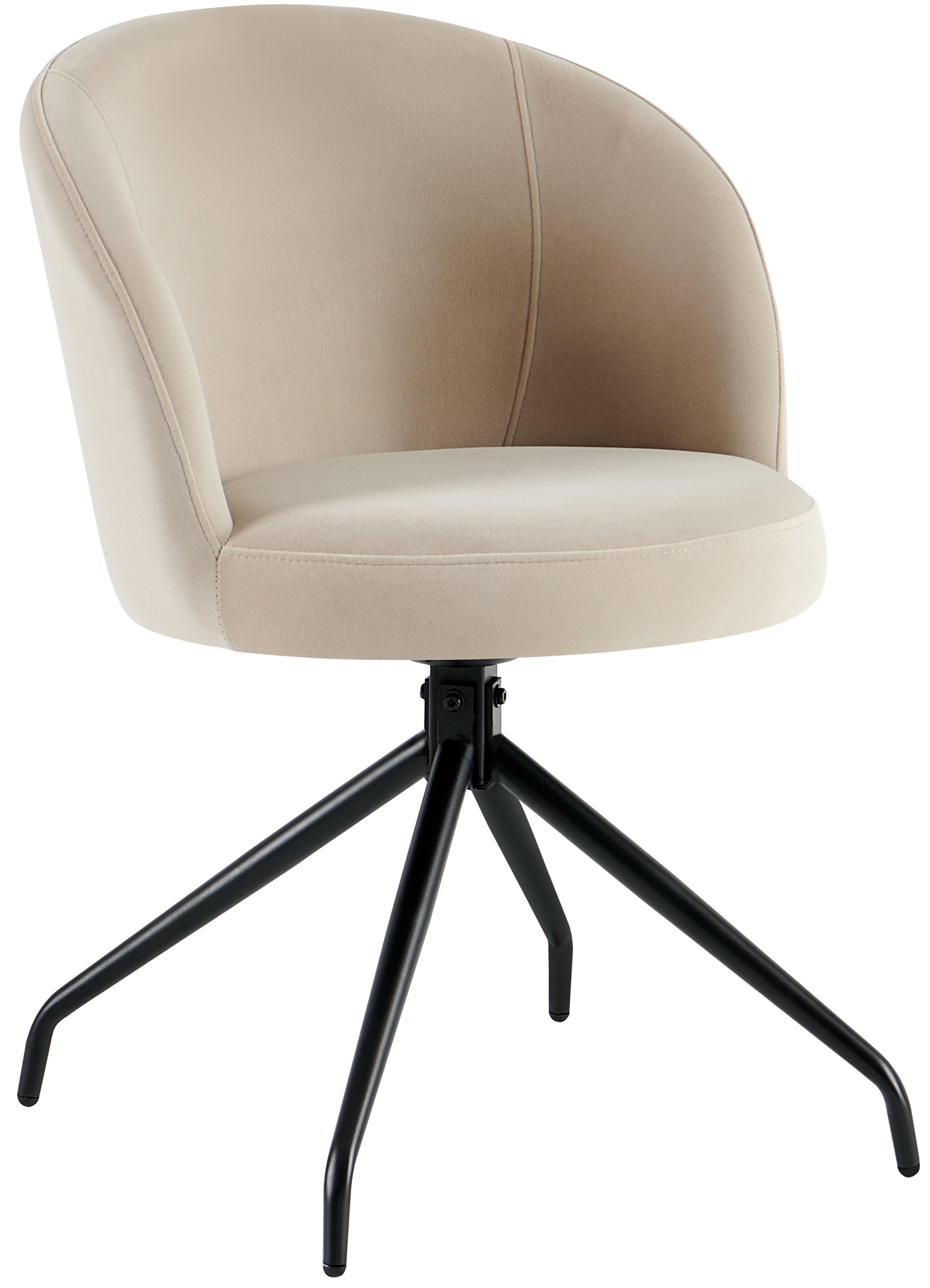 Bezugdrehstuhl für das Esszimmer Virella, beige Samt