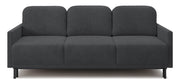 Dreisitziges ausklappbares Sofa Hamiel mit Stauraum, blau-grau Cordstoff