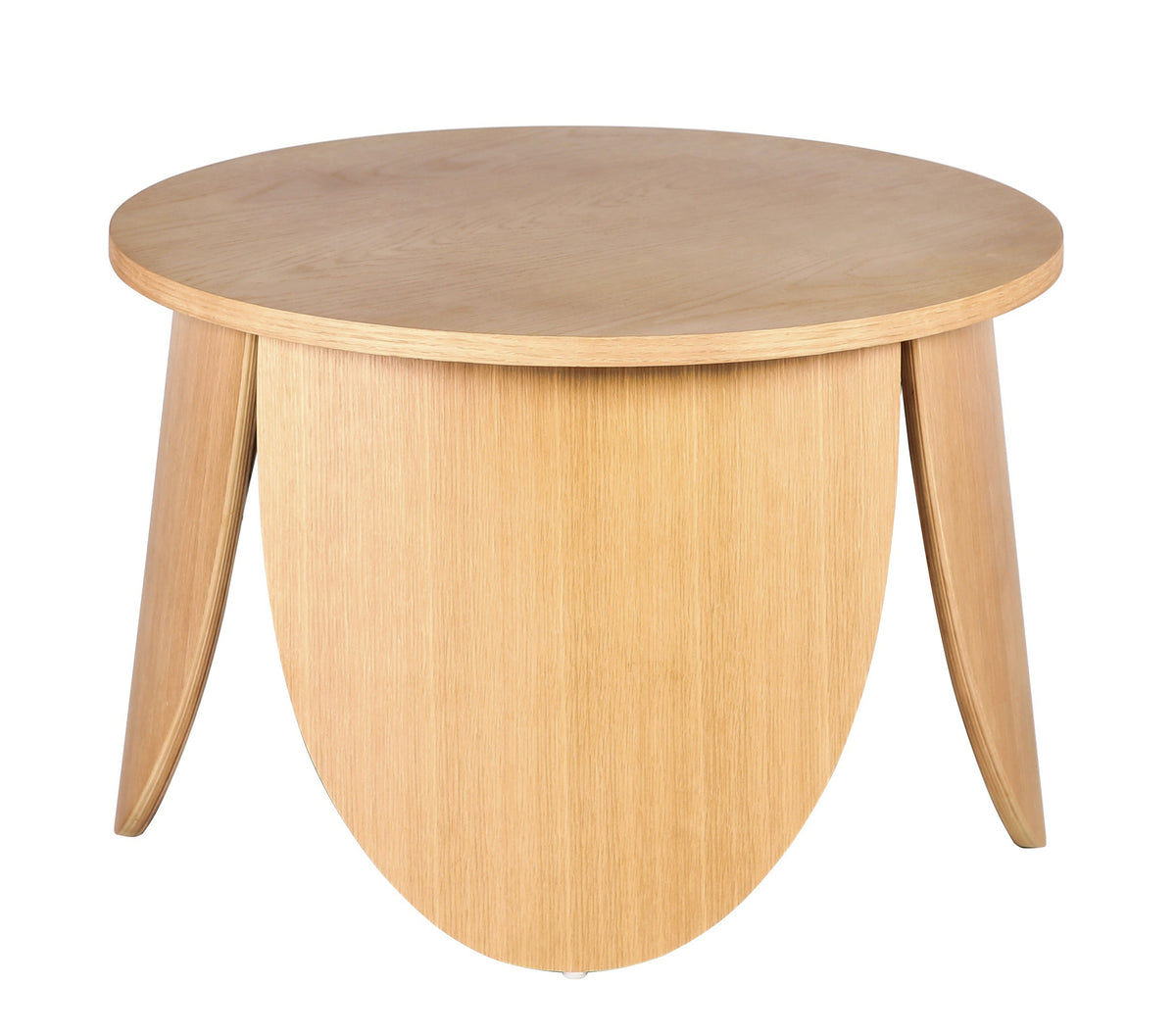 Runder Couchtisch Vivially Durchmesser 60 cm natürliche Eiche – Selsey EU