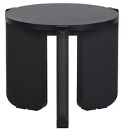 Runder Couchtisch Preffines S Durchmesser 50 cm Esche schwarz