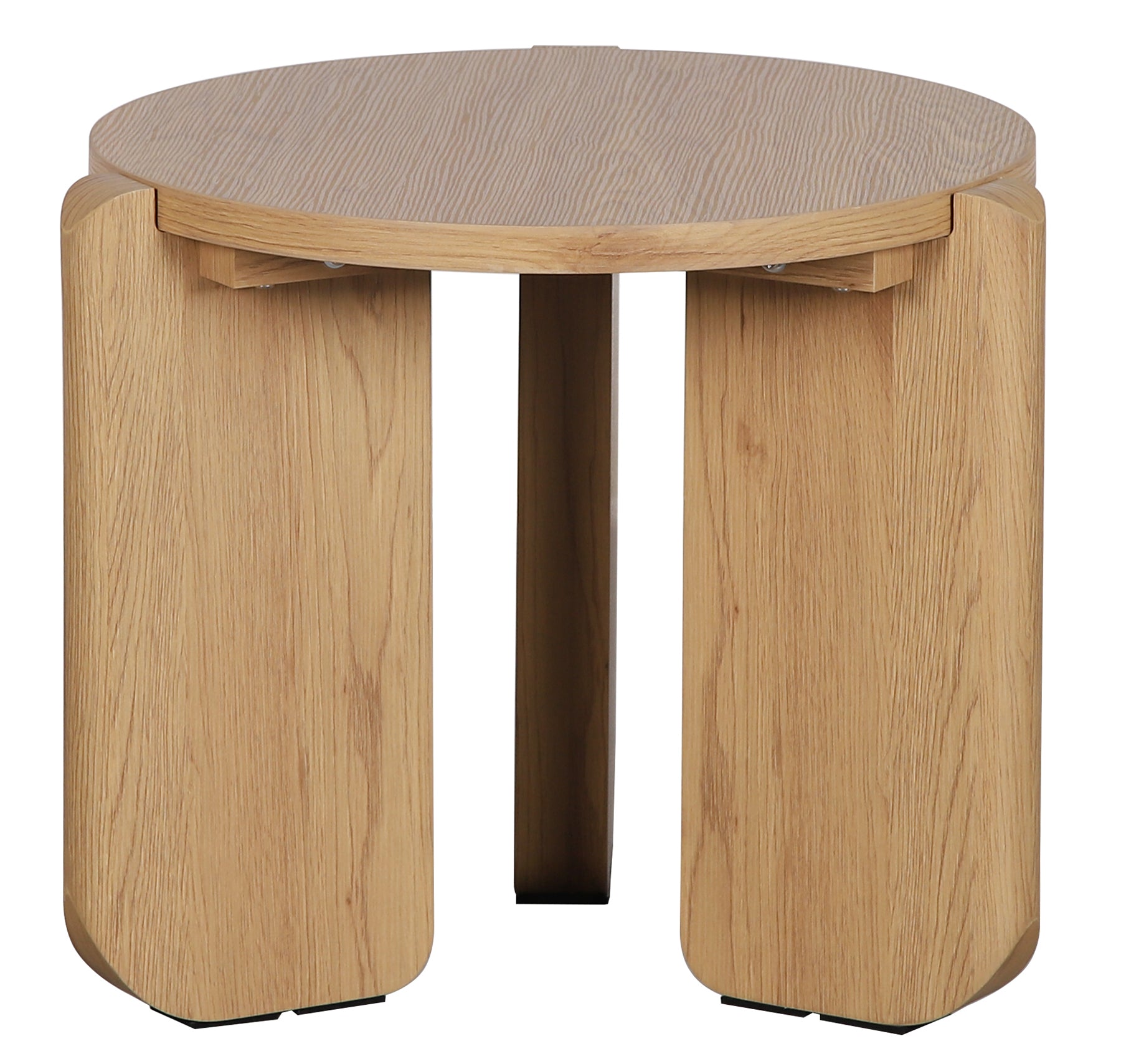 Runder Couchtisch Preffines S Durchmesser 50 cm natur Eiche