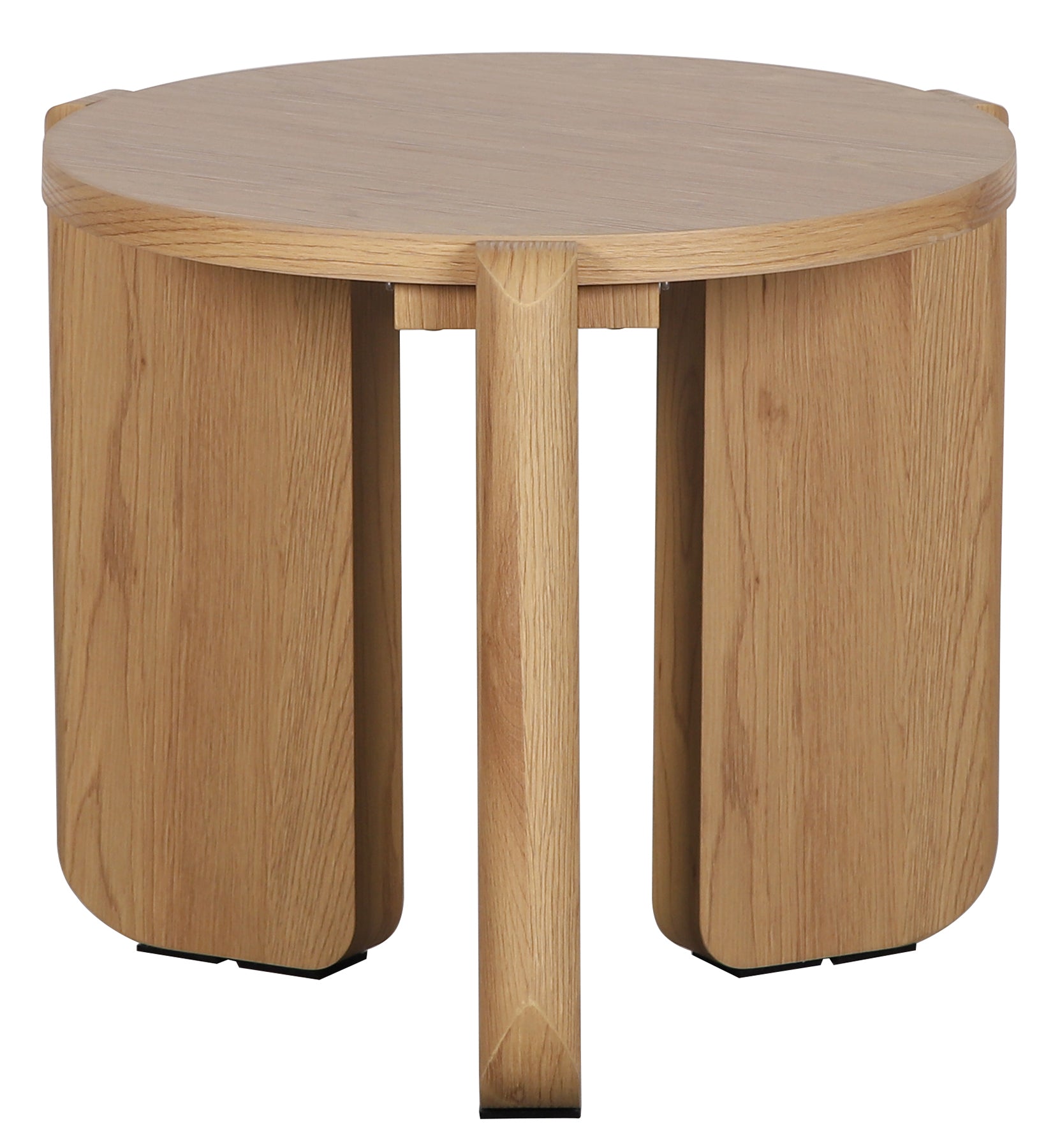 Runder Couchtisch Preffines S Durchmesser 50 cm natur Eiche