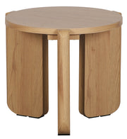 Runder Couchtisch Preffines S Durchmesser 50 cm natur Eiche