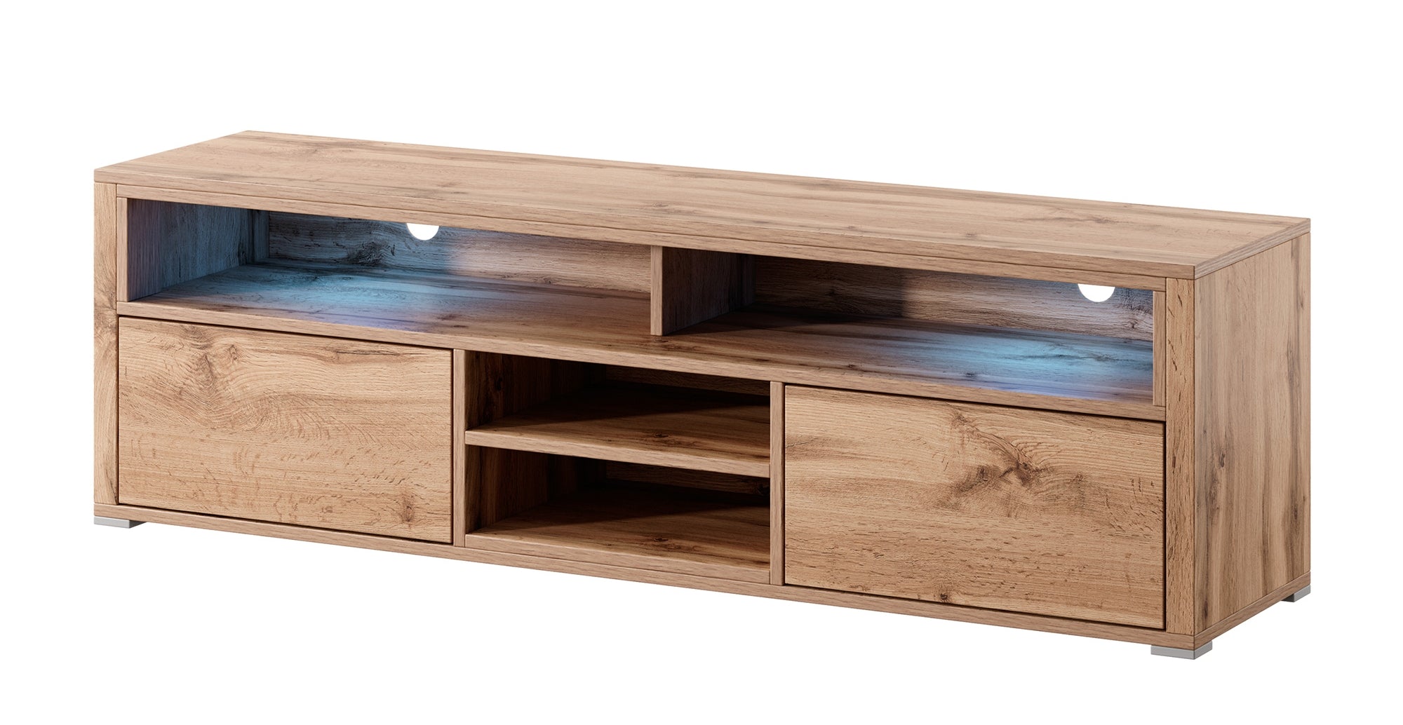TV-Schrank Laksa Wotan-Eiche mit Beleuchtung
