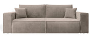 Dreisitziges ausklappbares Sofa Farese mit Stauraum, beige Cord