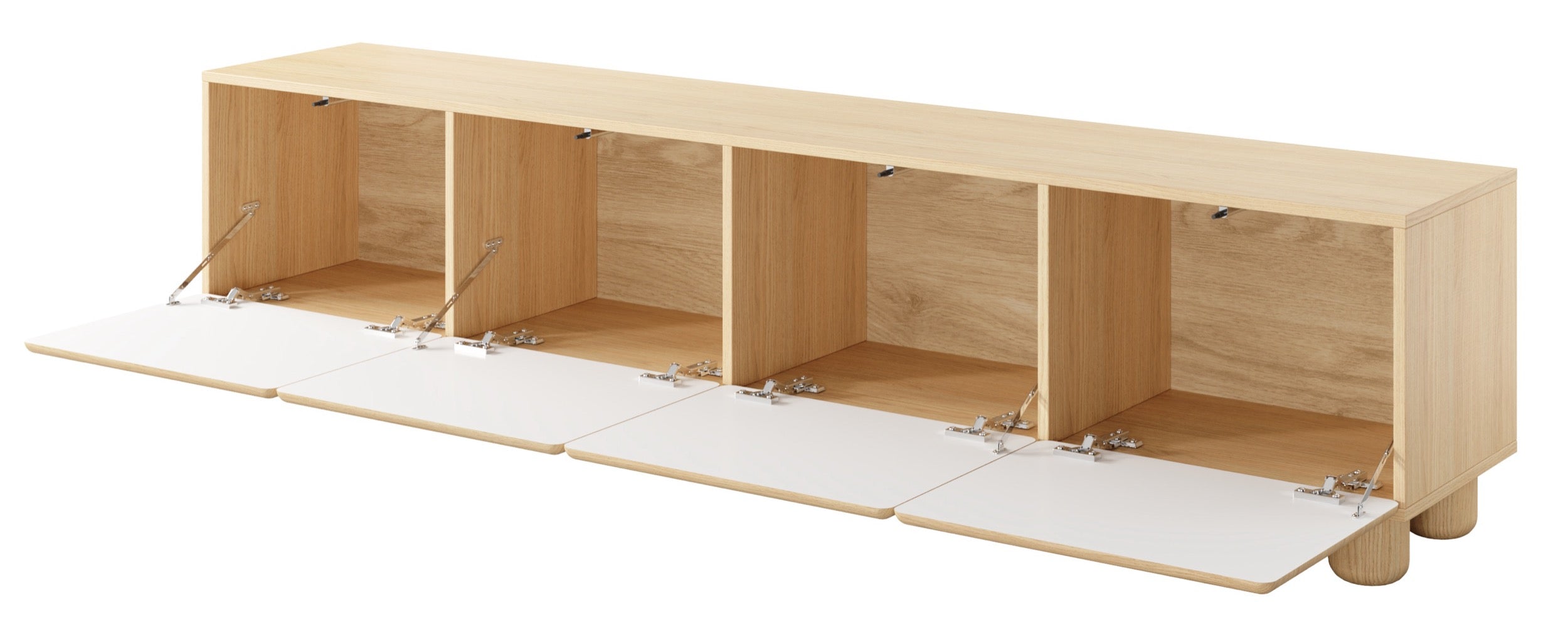TV-Schrank Lomo mit vier Klappen, 200 cm, Vicenza-Eiche