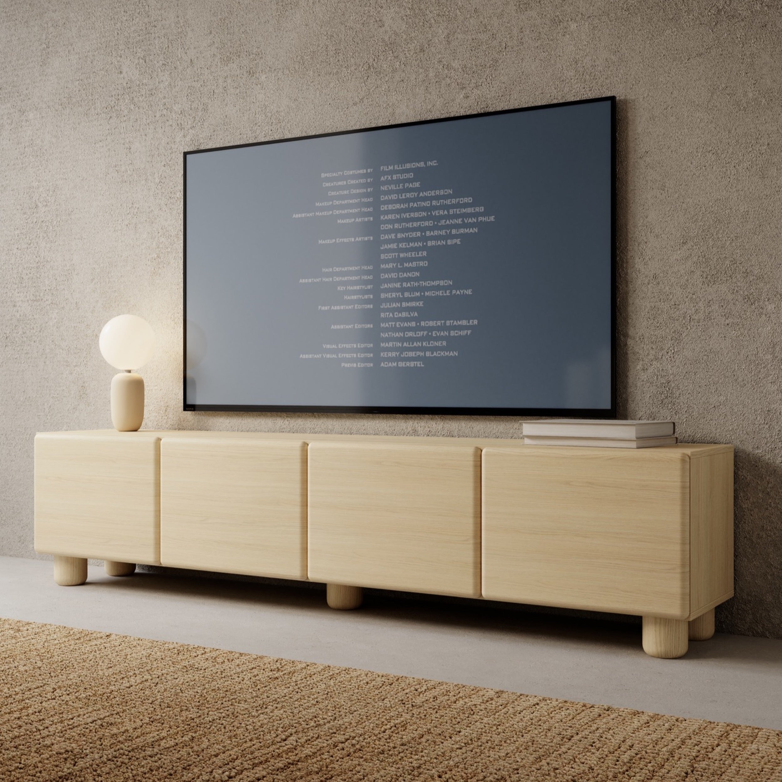 TV-Schrank Lomo mit vier Klappen, 200 cm, Vicenza-Eiche