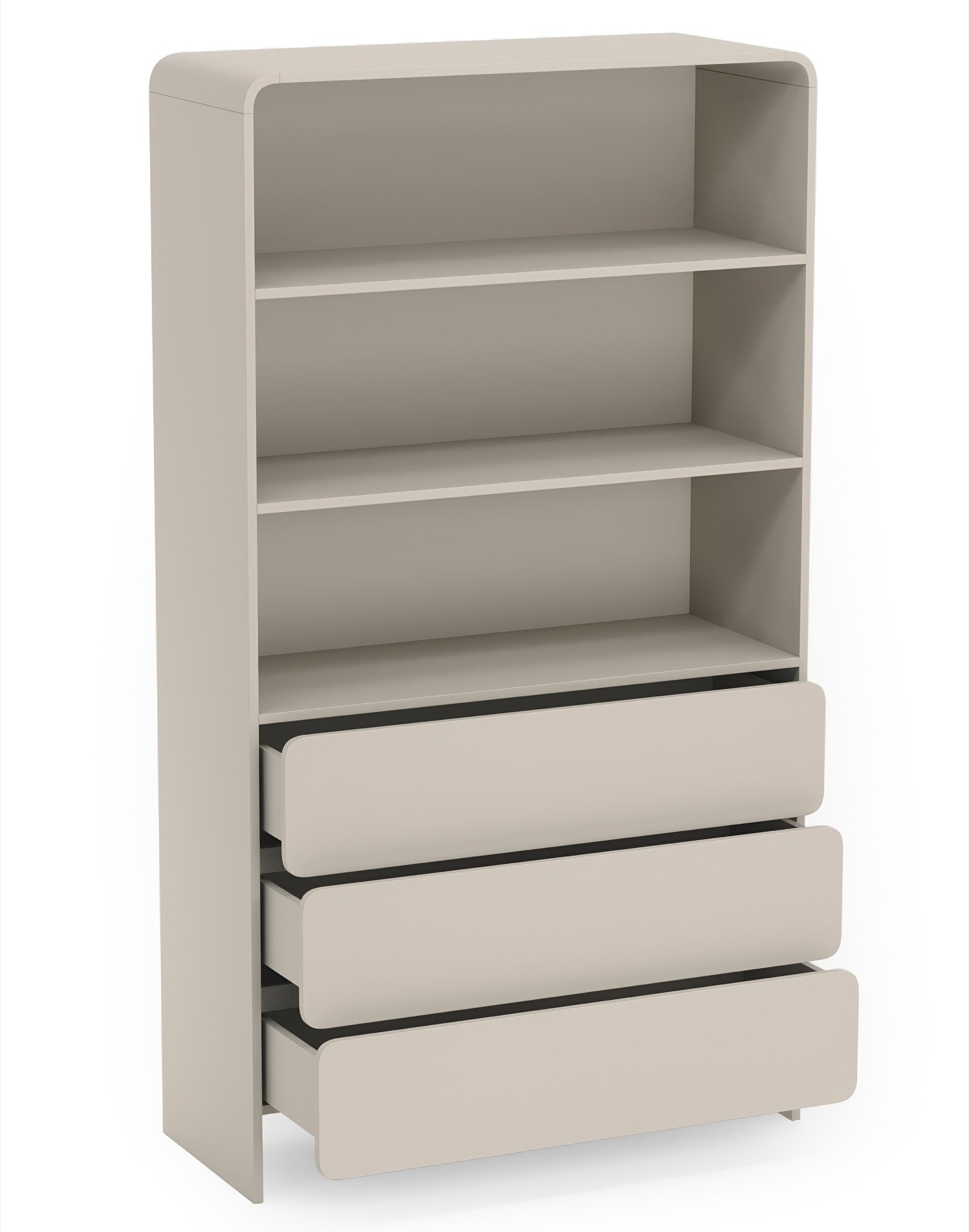 Lummo Regal mit drei Schubladen 100 cm Kaschmir