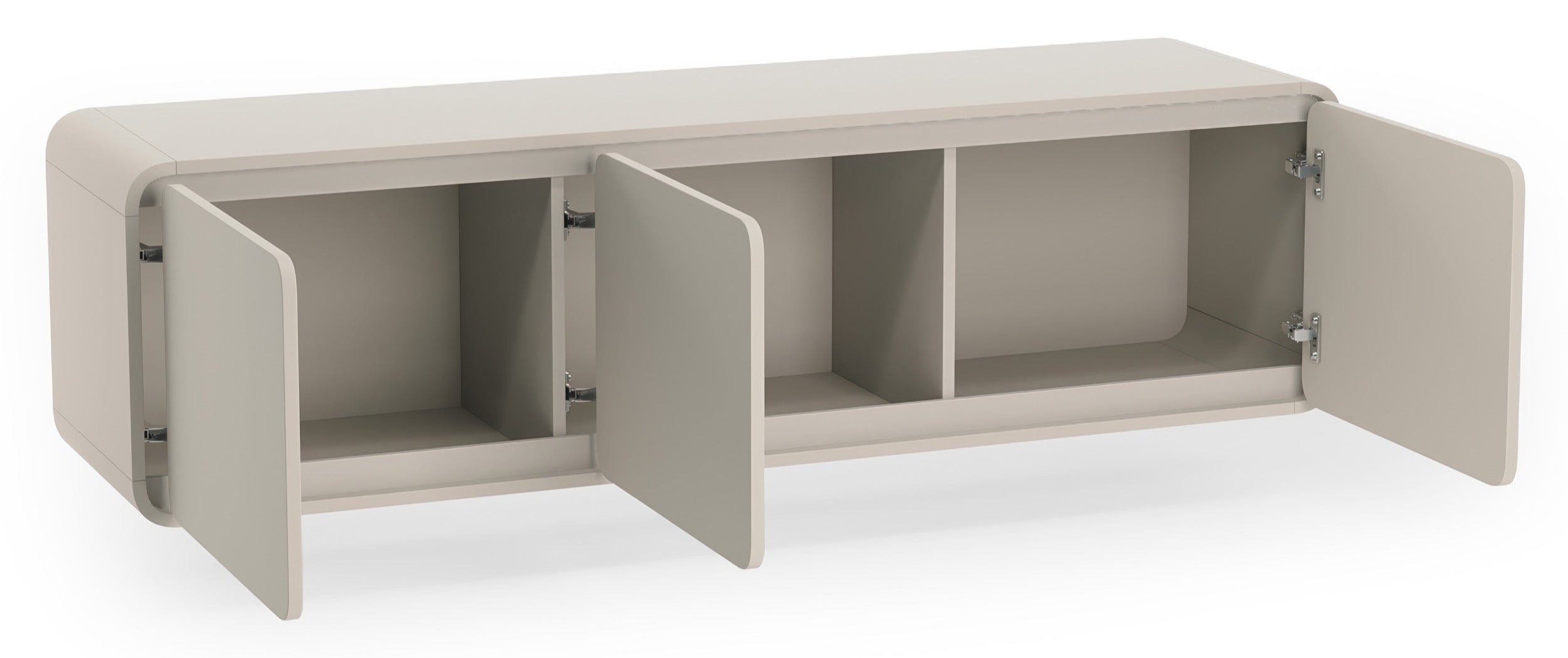 Hängender dreitüriger TV-Schrank Lummo 156 cm Kaschmir