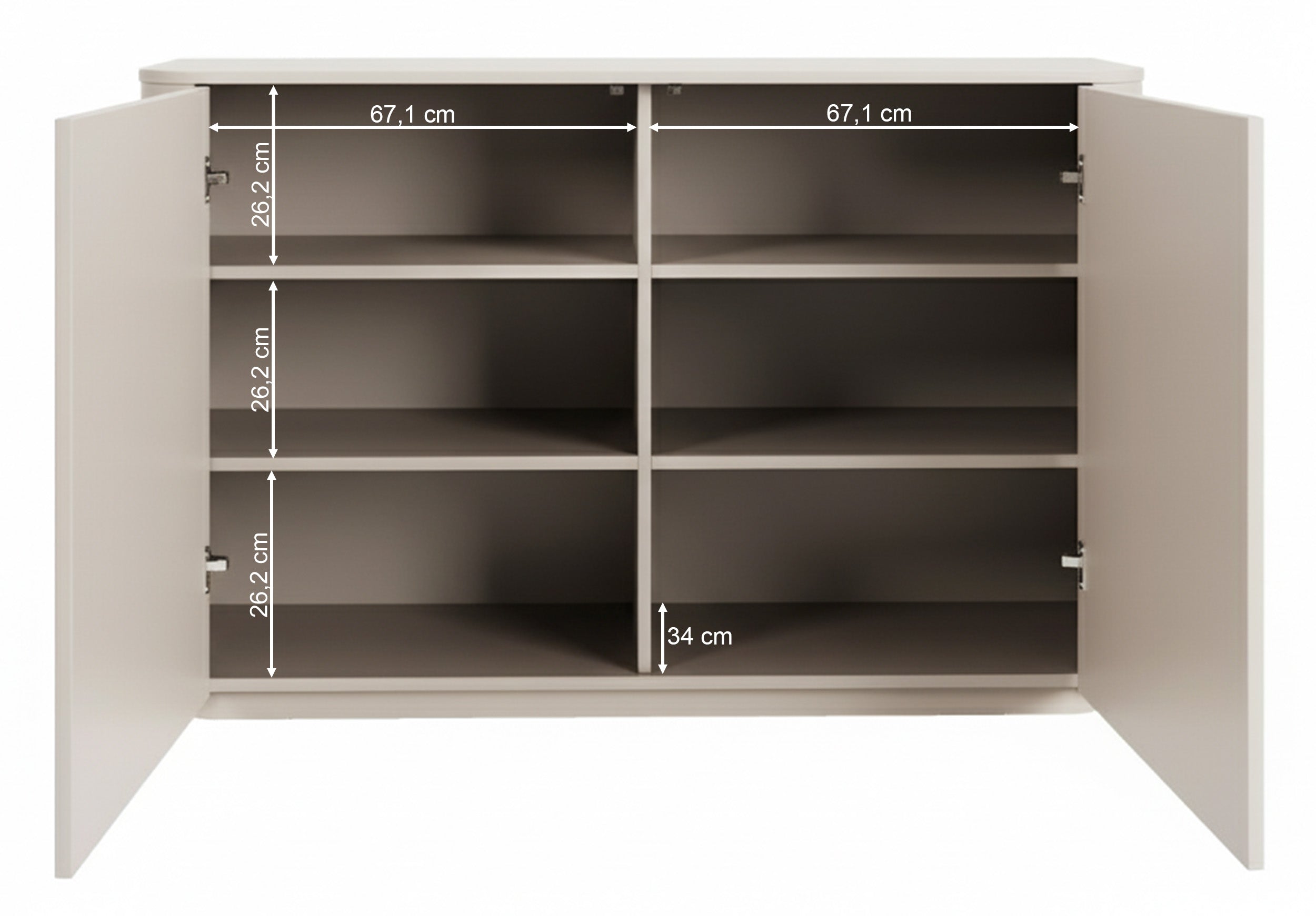 Zweiturige Kommode Luvio 140 cm Kaschmir