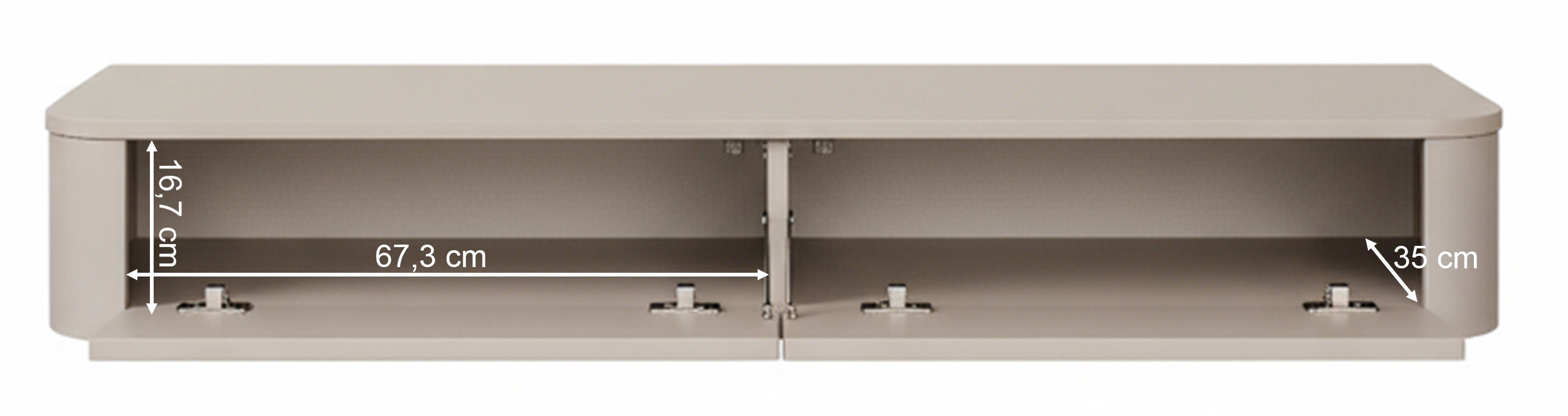 Hängender TV-Schrank Luvio Slim 140 cm Kaschmir