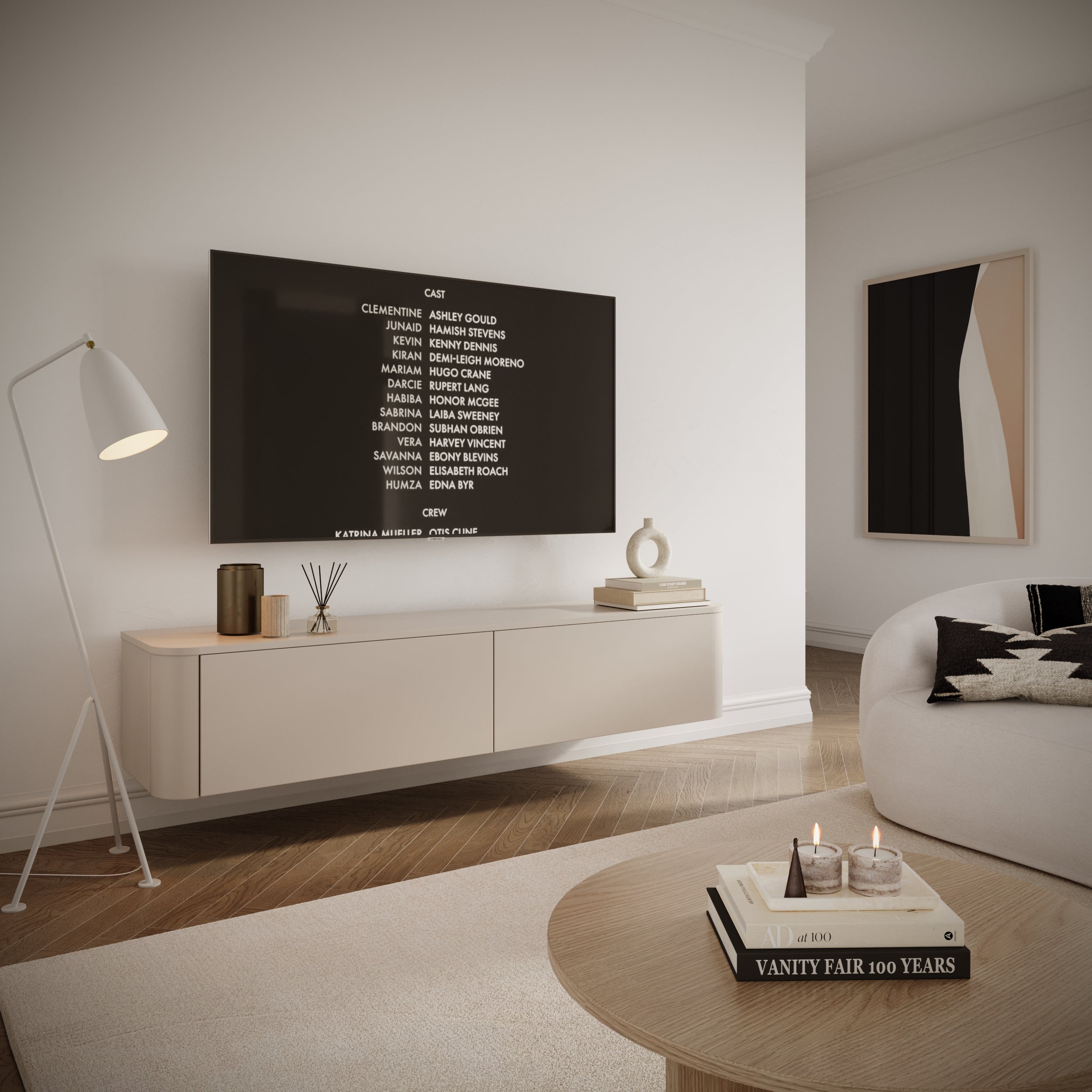 TV-Schrank Luvio hängend-stehend 175 cm Kaschmir