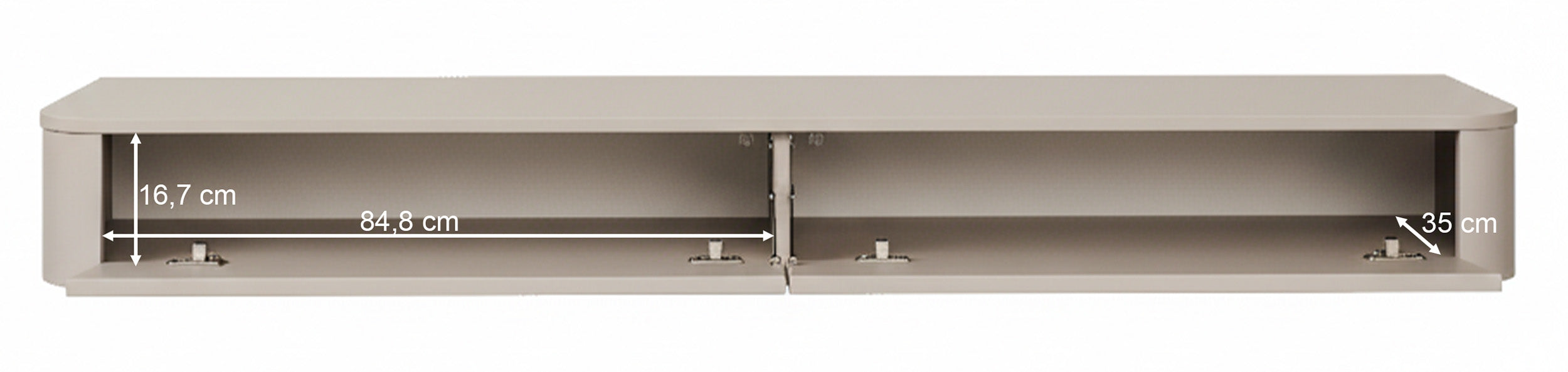 Hängender TV-Schrank Luvio Slim 175 cm Kaschmir