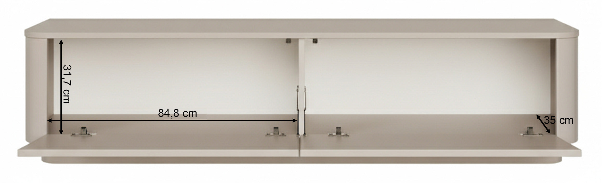 TV-Schrank Luvio hängend-stehend 175 cm Kaschmir
