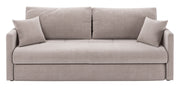 Dreisitziges Schlafsofa Lorro mit Stauraum, grau-beige Chenille