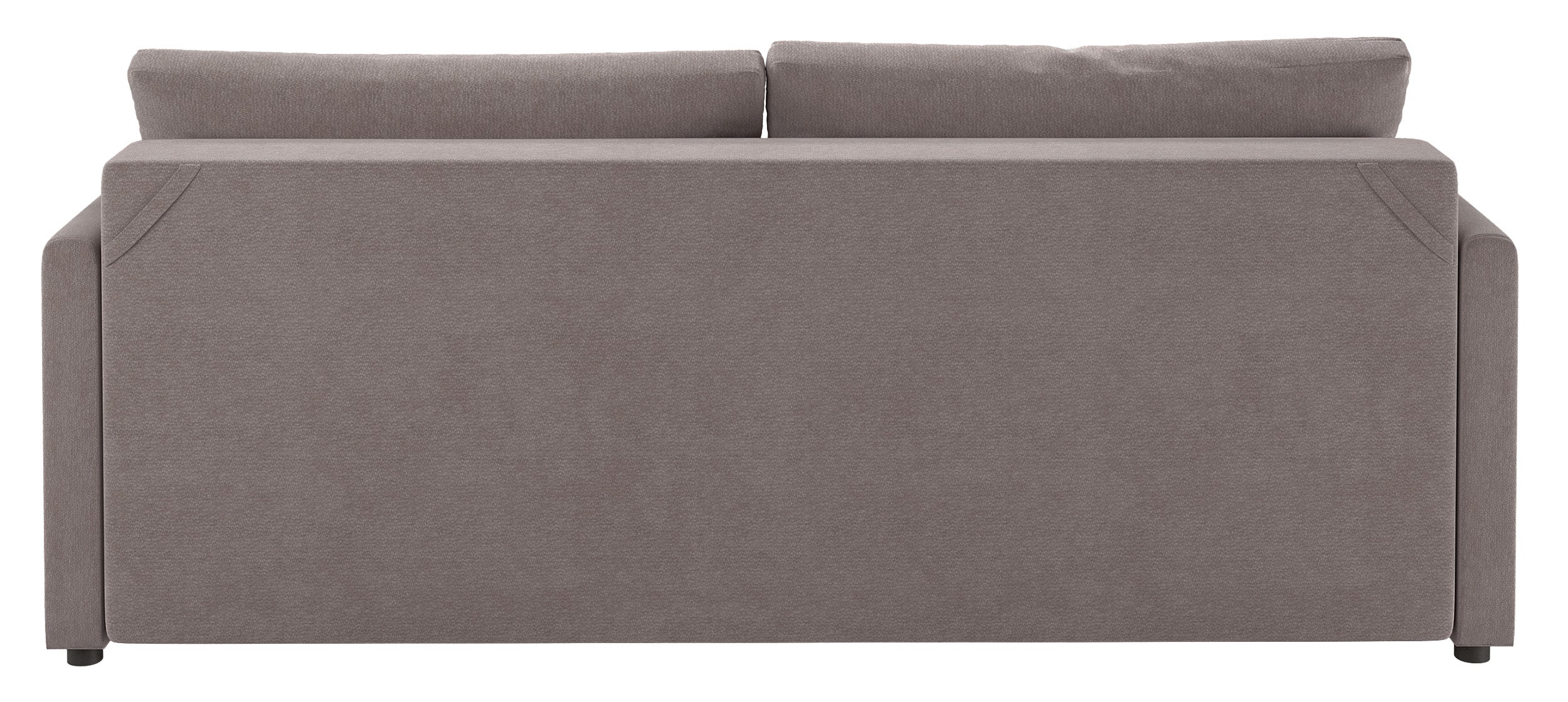 Dreisitziges ausklappbares Sofa Lorro mit Stauraum, hellbraunes Chenille