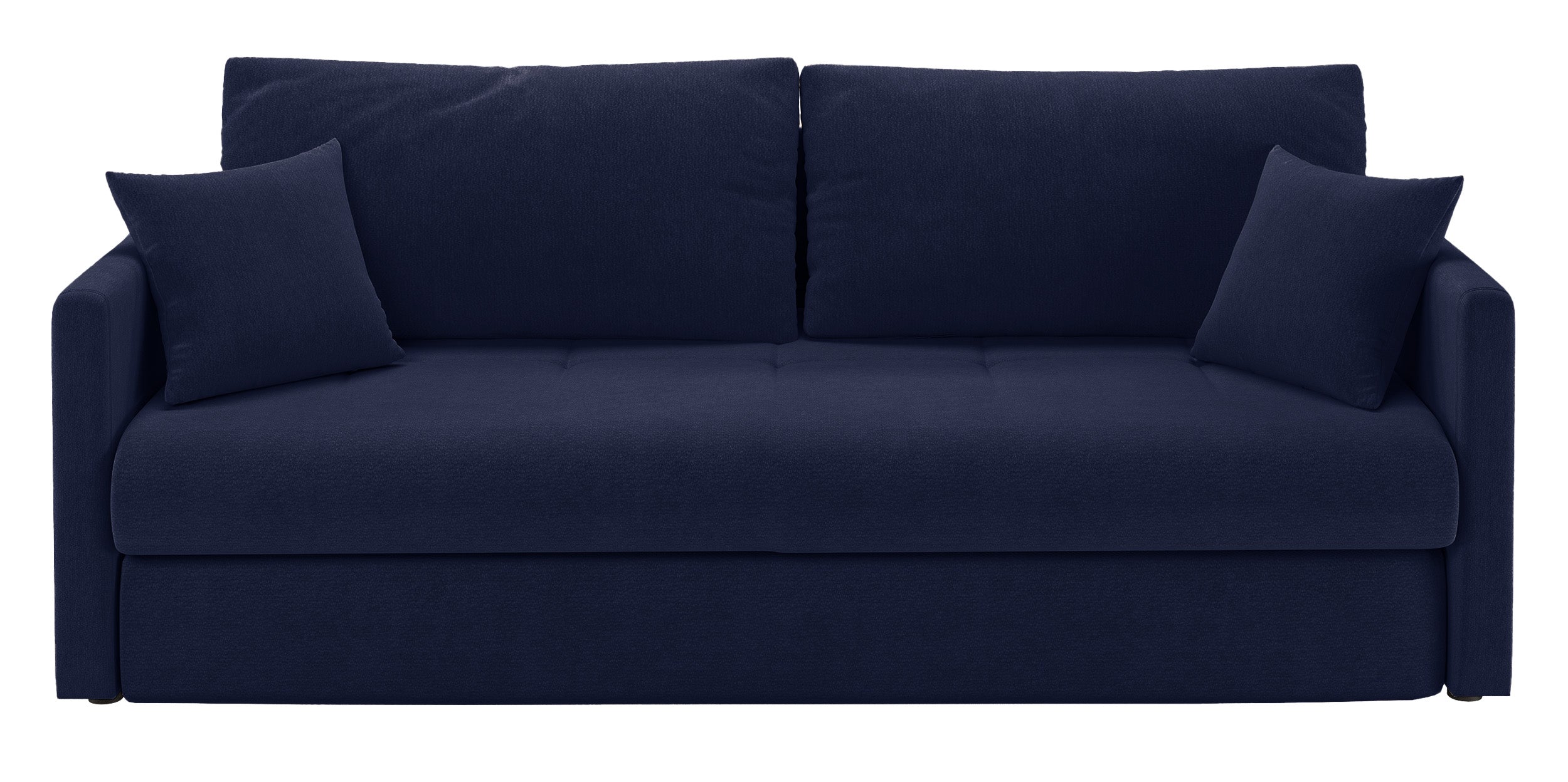 Dreisitziges ausklappbares Sofa Lorro mit Stauraum, granatfarbener Chenille-Bezug