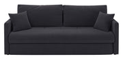 Dreisitziges ausklappbares Sofa Lorro mit Stauraum, Graphit Chenille