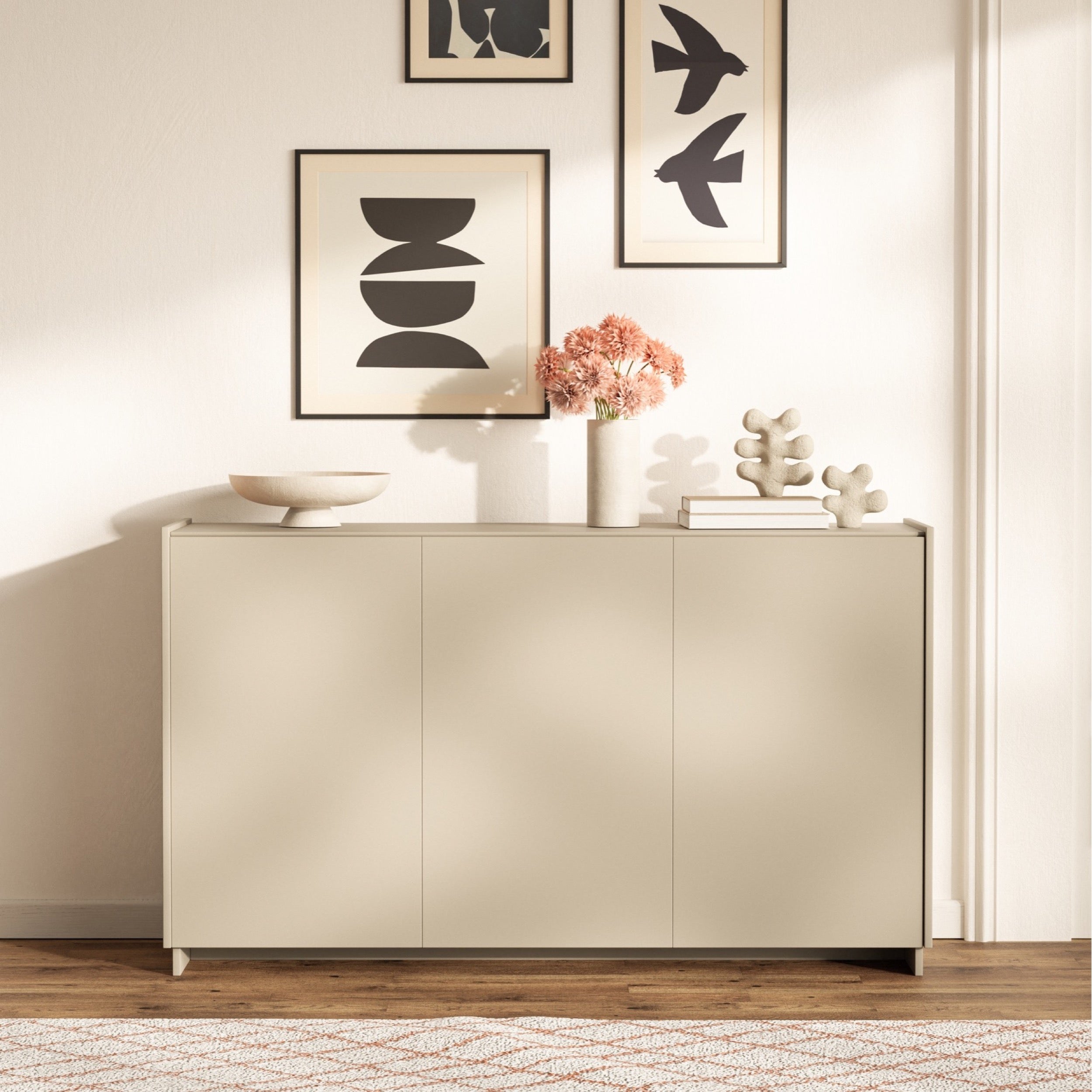 Drehtür-Kommode Magro 153 cm Kaschmir