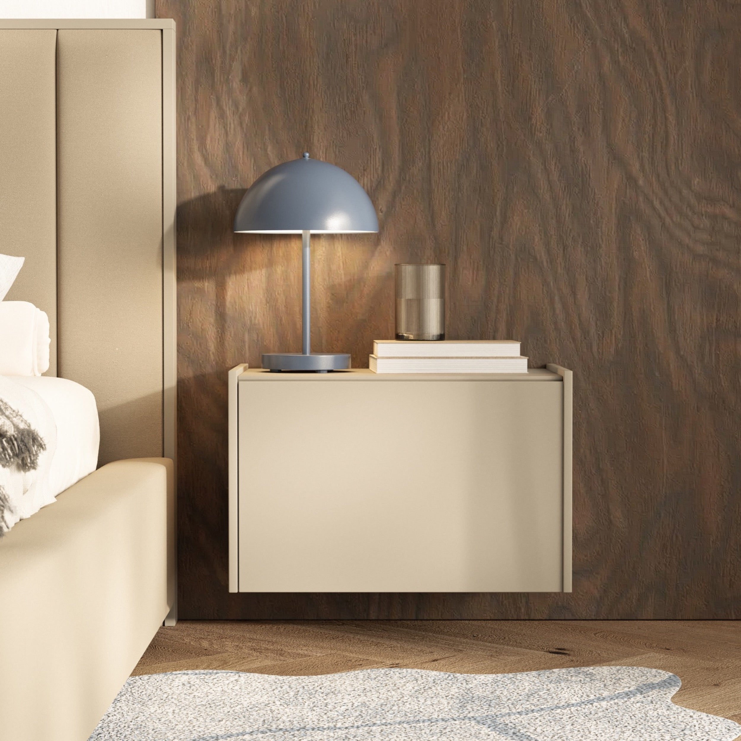 Hängender und stehender Nachtschrank Magro 62 cm Kaschmir