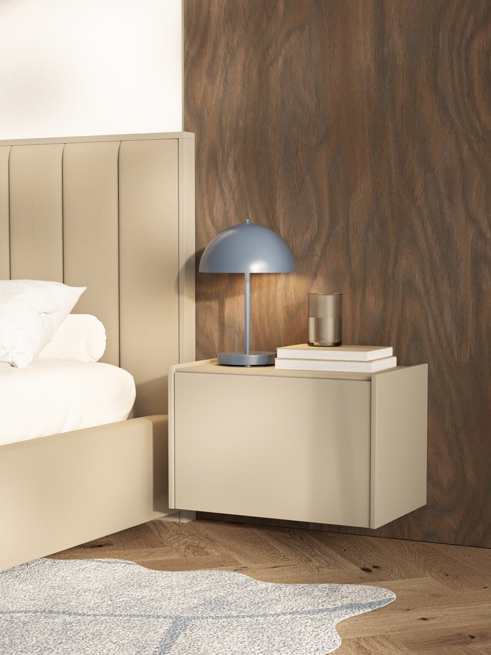 Hängender und stehender Nachtschrank Magro 62 cm Kaschmir