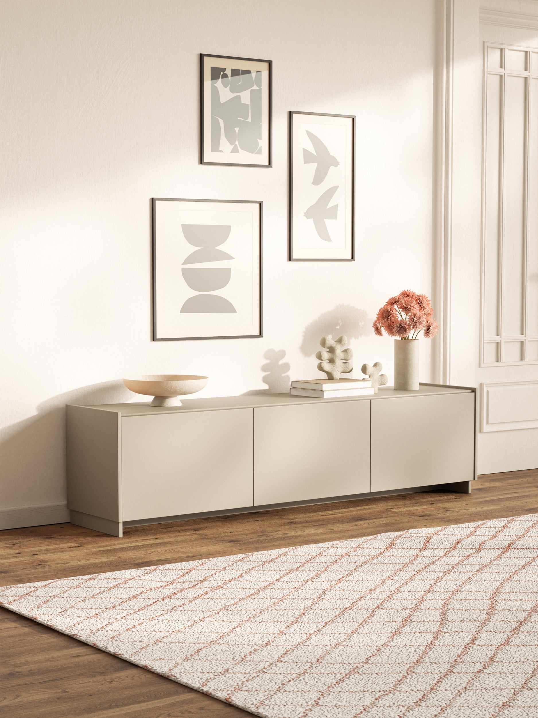 Hängend-stehender TV-Schrank Magro 180 cm Kaschmir