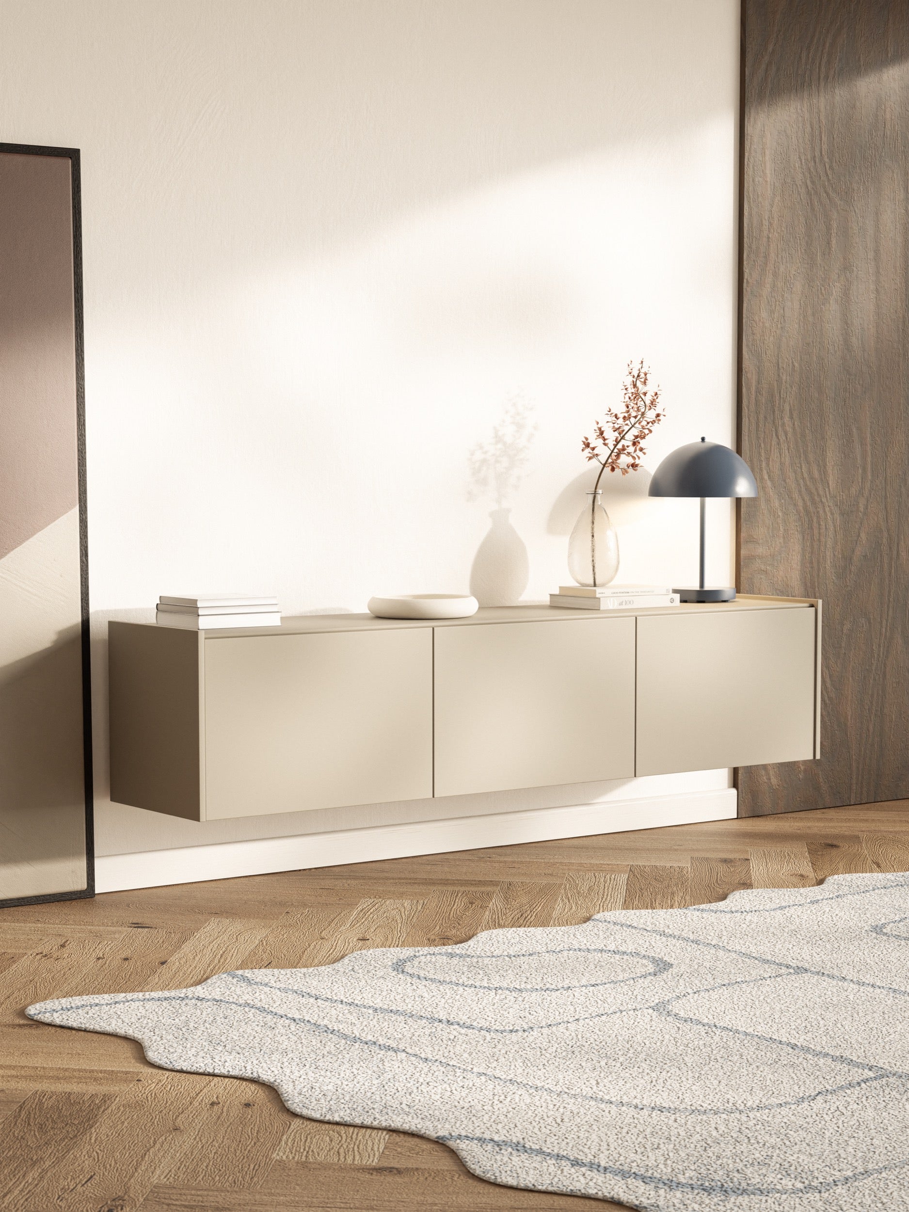 Hängend-stehender TV-Schrank Magro 180 cm Kaschmir