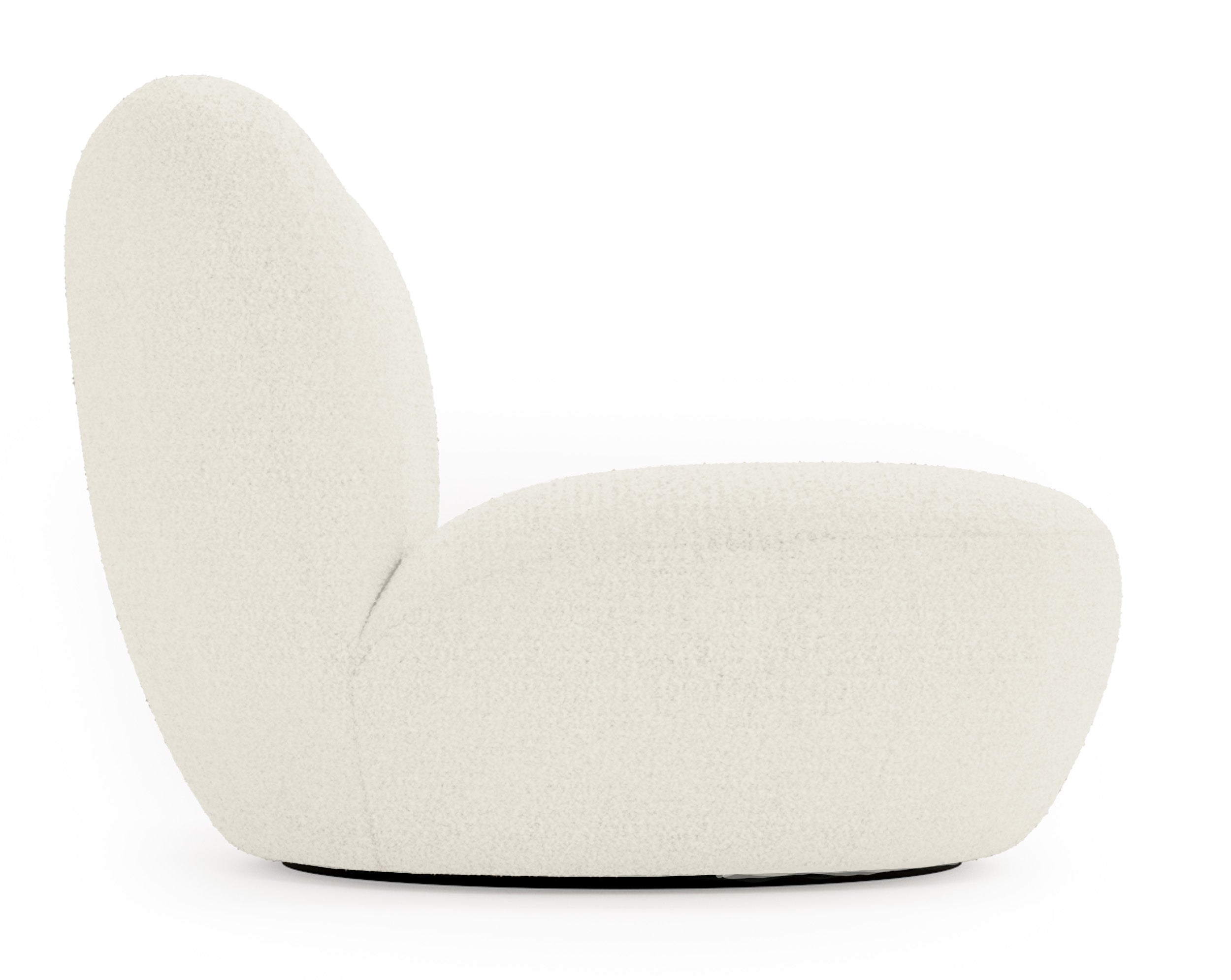 Drehstuhl Nicolino in Creme Bouclé