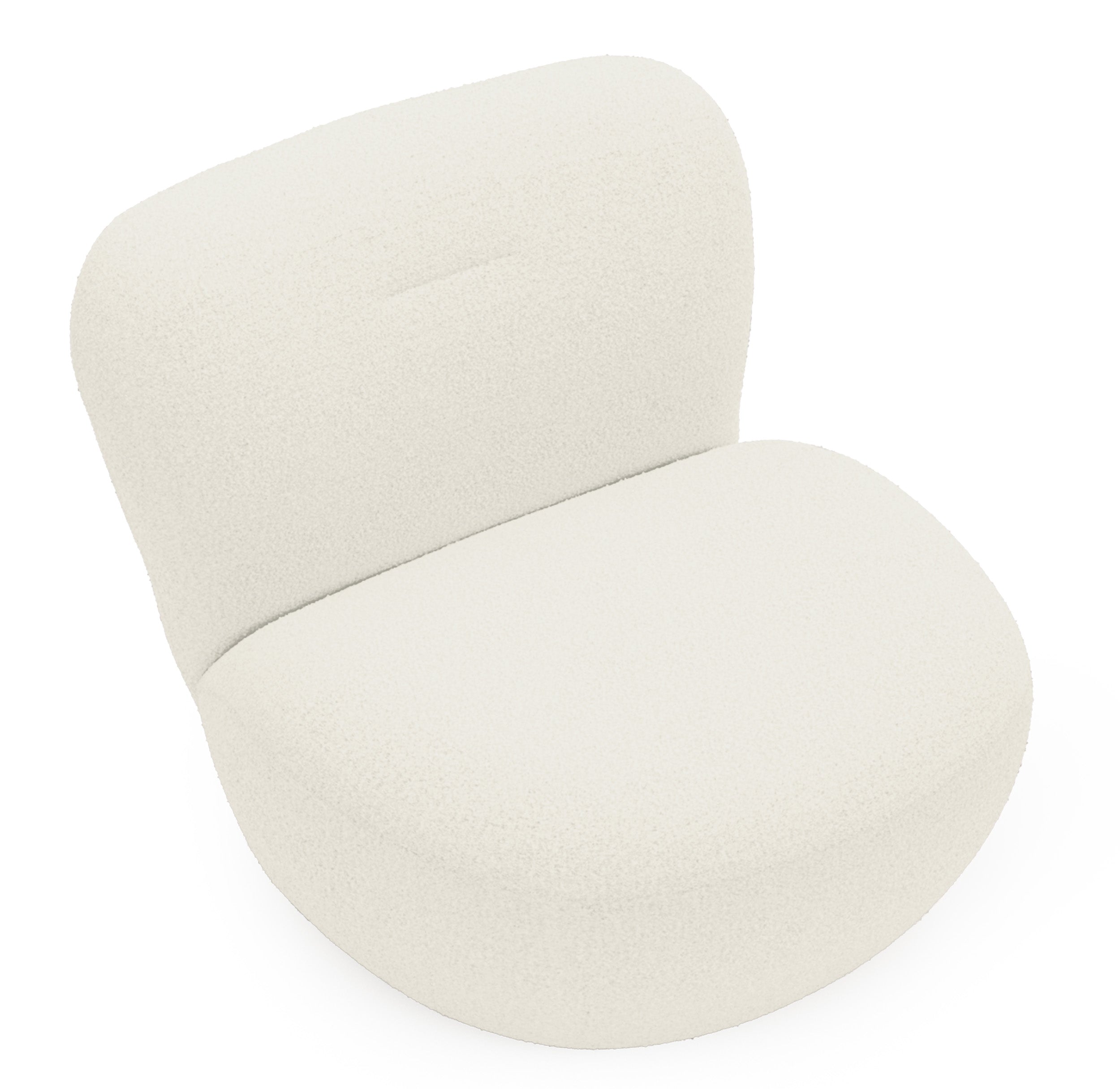 Drehstuhl Nicolino in Creme Bouclé
