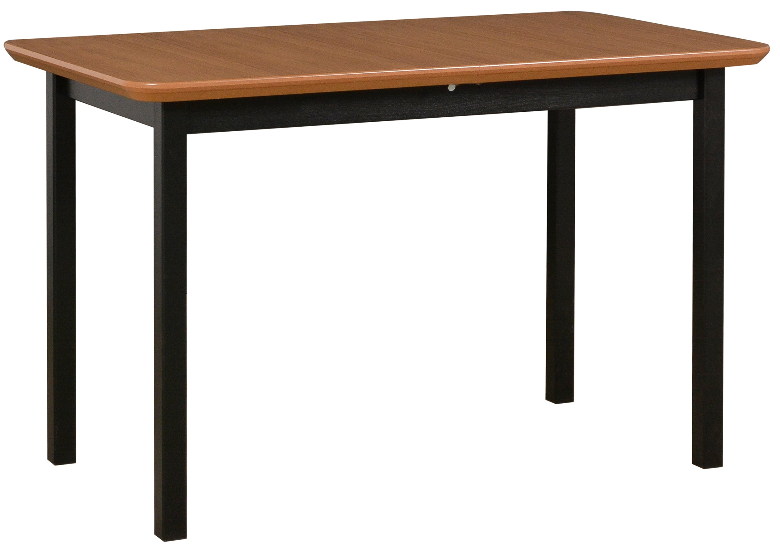 Ausziehbarer Esstisch aus Holz Stallity 120-150x70 cm Schwarz/Natur-Eiche