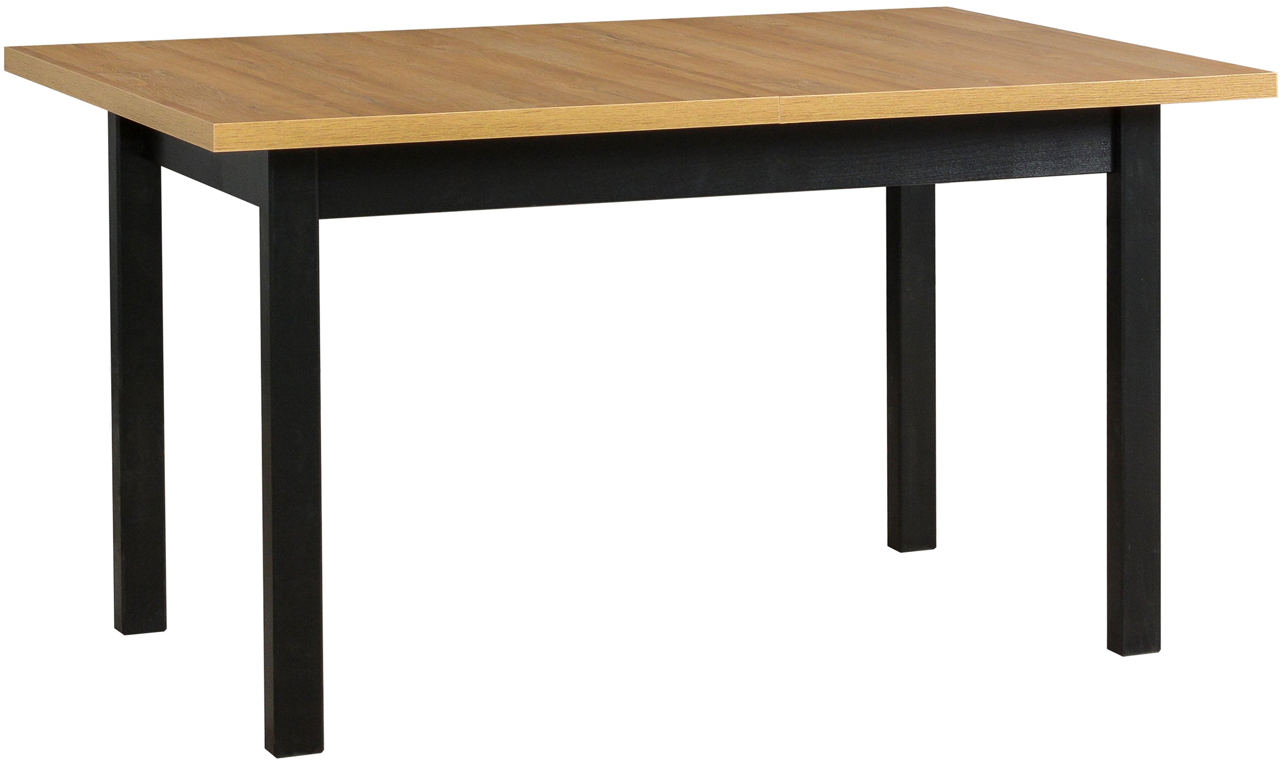 Ausziehbarer Esstisch aus Holz Fronally 140-220x80 cm Schwarz/Eiche Grandson