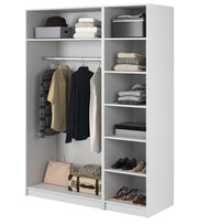 Kaspe Garderobe mit Stange und Regalen 150 cm Weiß
