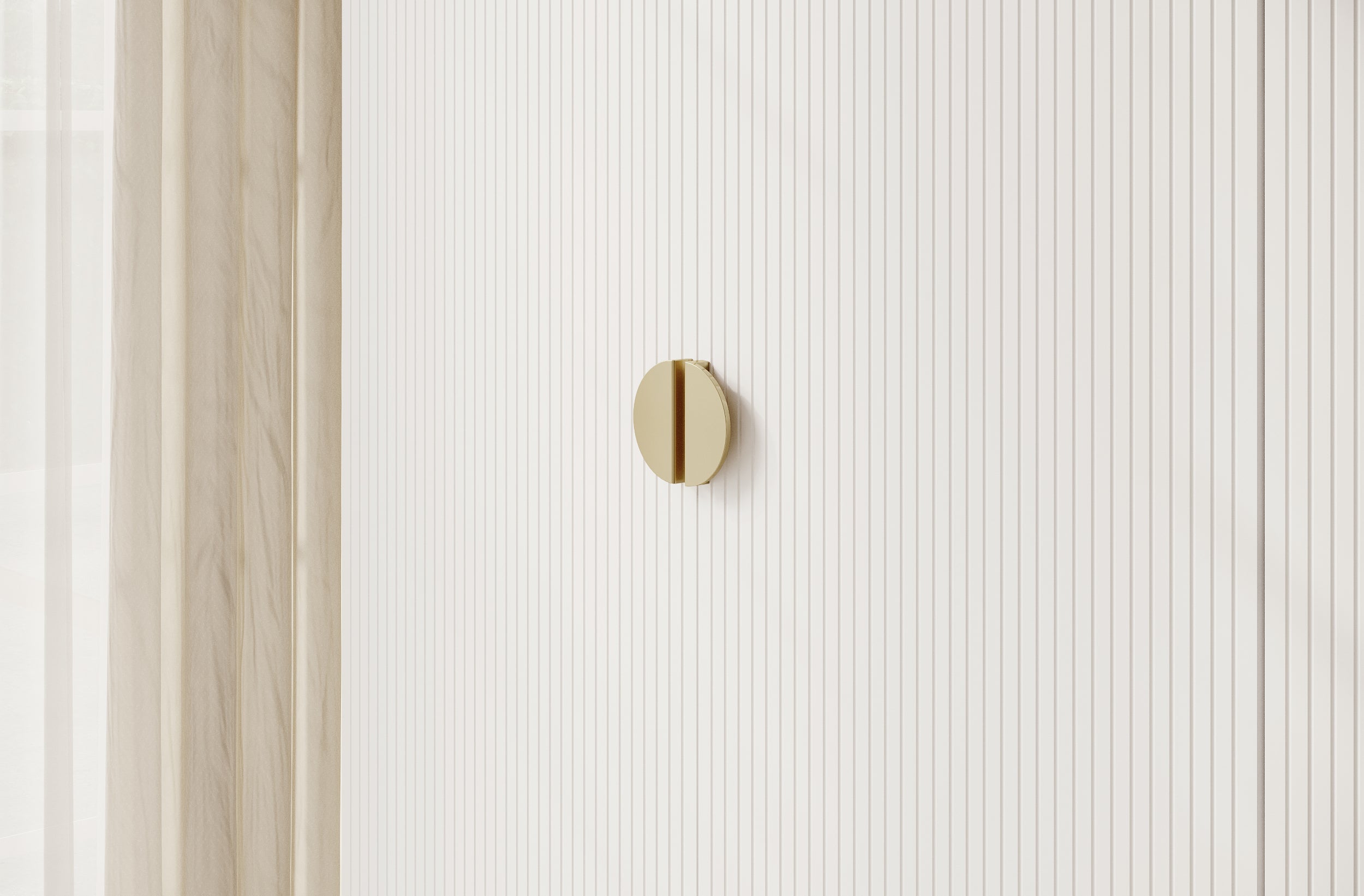 Vier­türiger Moonir-Schrank mit zwei Kleiderstangen, 200 cm, Weiß