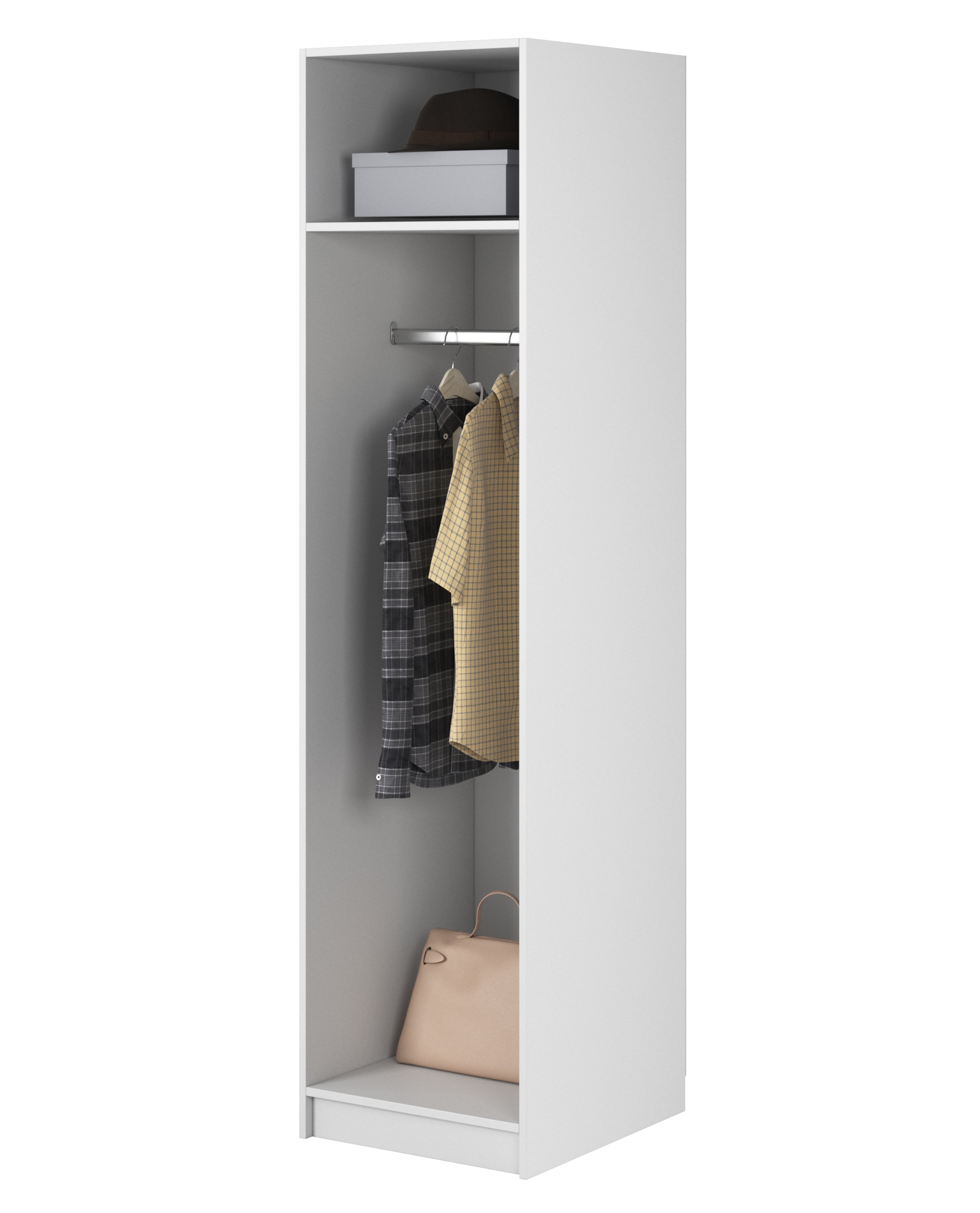 Kaspe Garderobe mit 50 cm Stange Weiß