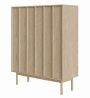 Hoher Schrank Neksto mit zwei Türen, 100 cm, geölte Eiche