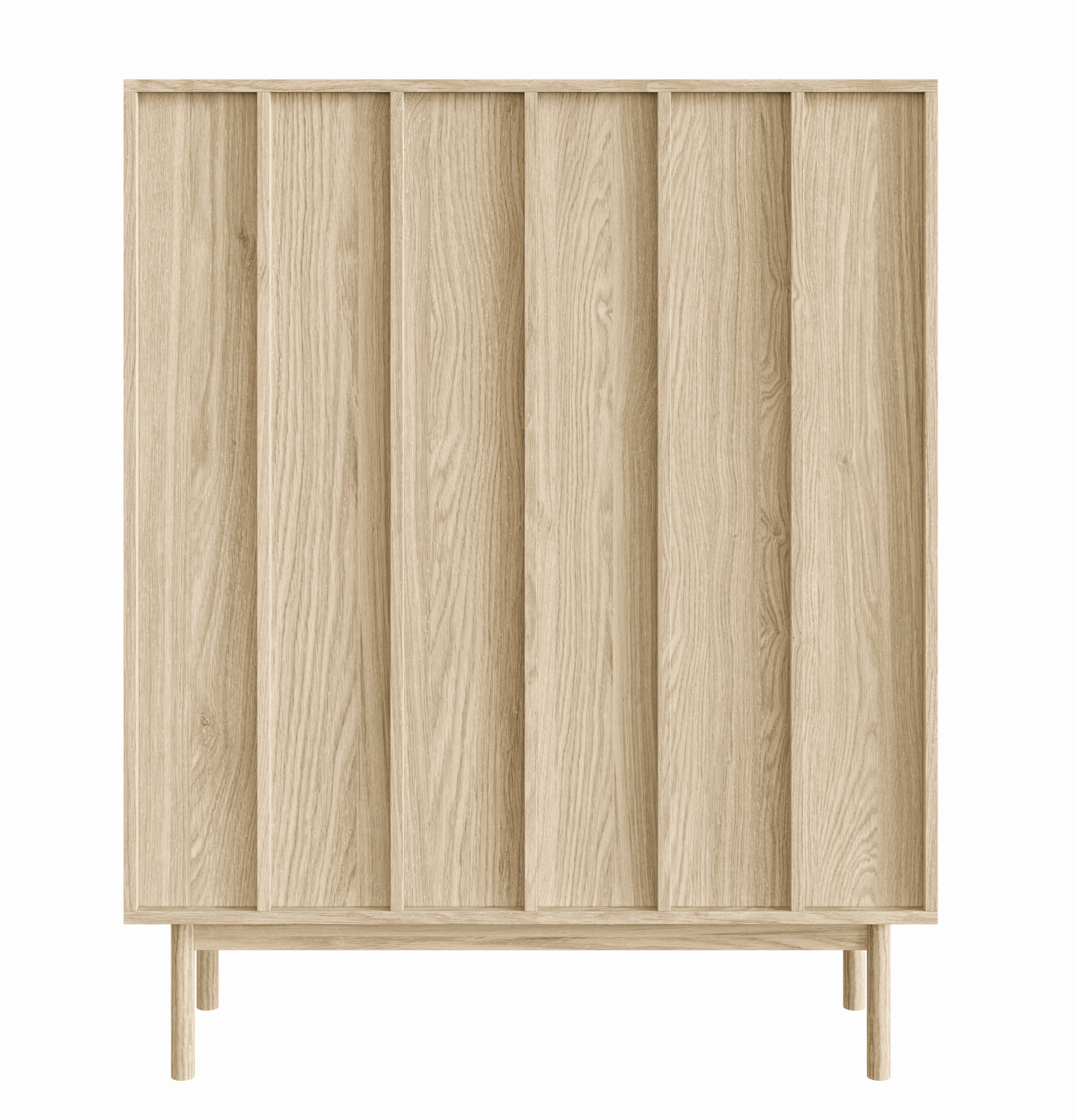 Hoher Schrank Neksto mit zwei Türen, 100 cm, geölte Eiche