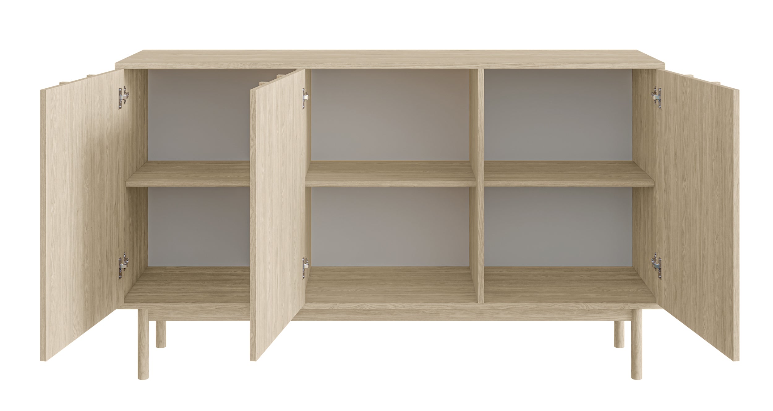 Drehtür-Kommode Neksto 150 cm geölte Eiche