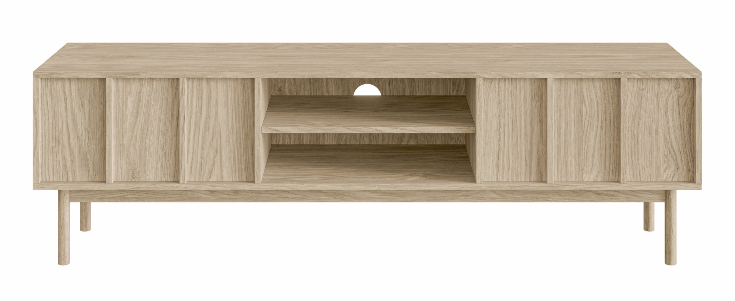 TV-Schrank Neksto mit zwei Schubladen 170 cm geölte Eiche