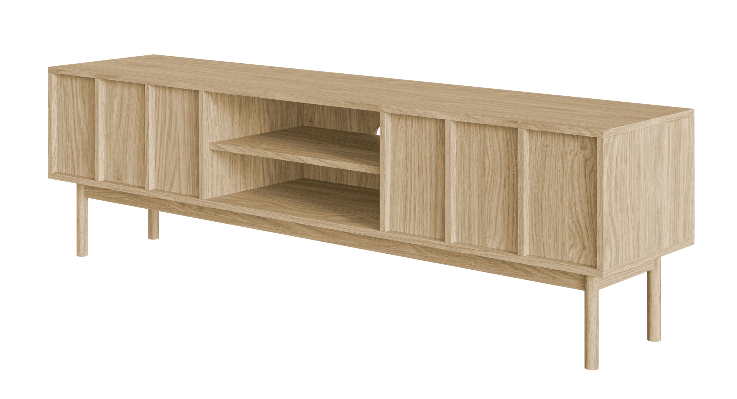 TV-Schrank Neksto mit zwei Schubladen 170 cm geölte Eiche